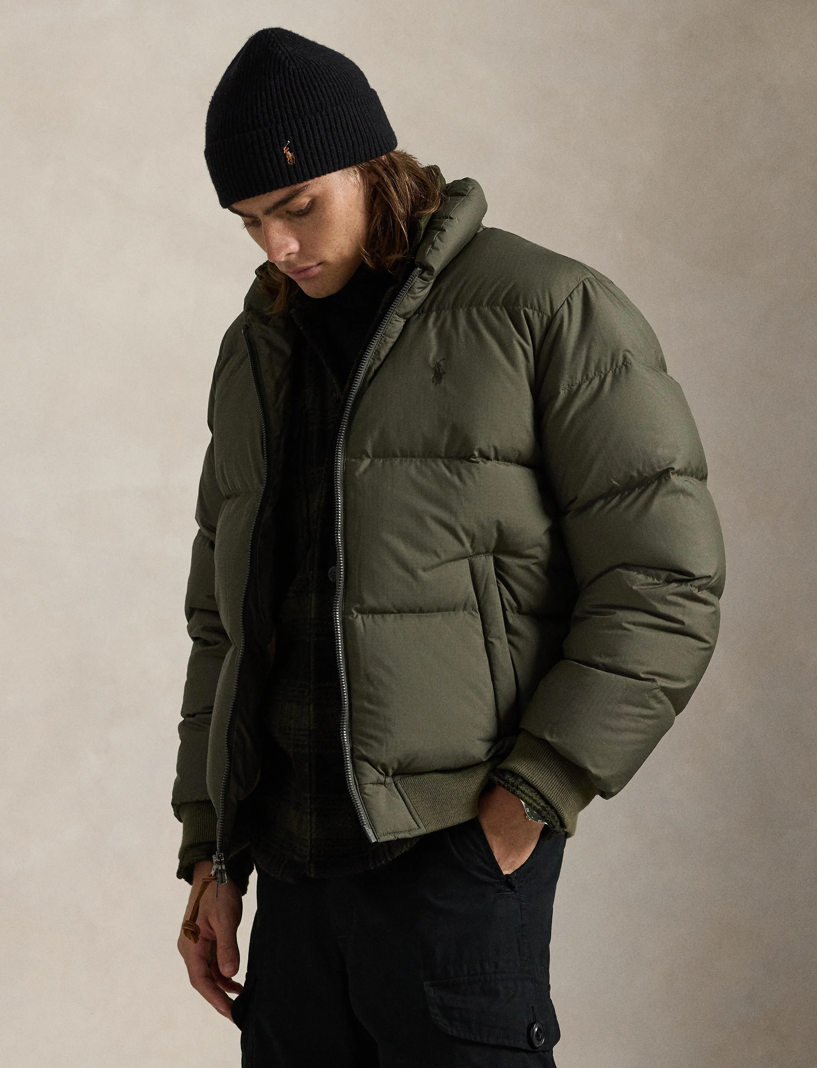 Polo Ralph Lauren - Textured Ripstop Down Jacket - vestes matelassées - ranger green - 3