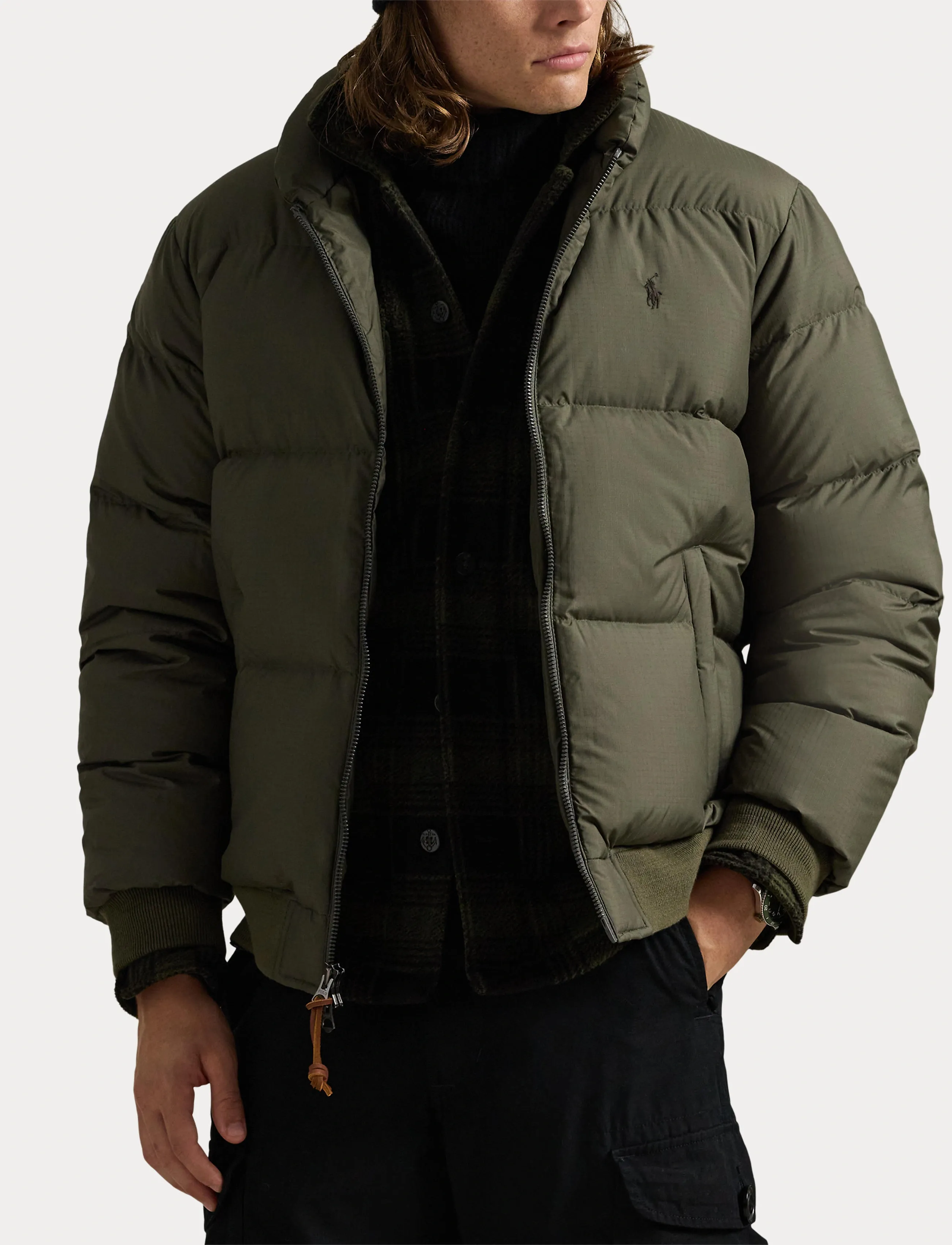 Polo Ralph Lauren - Textured Ripstop Down Jacket - vestes matelassées - ranger green - 5