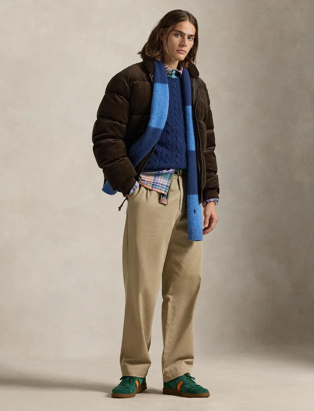 Polo Ralph Lauren - Corduroy Down Jacket - forede jakker - dark beech - 0