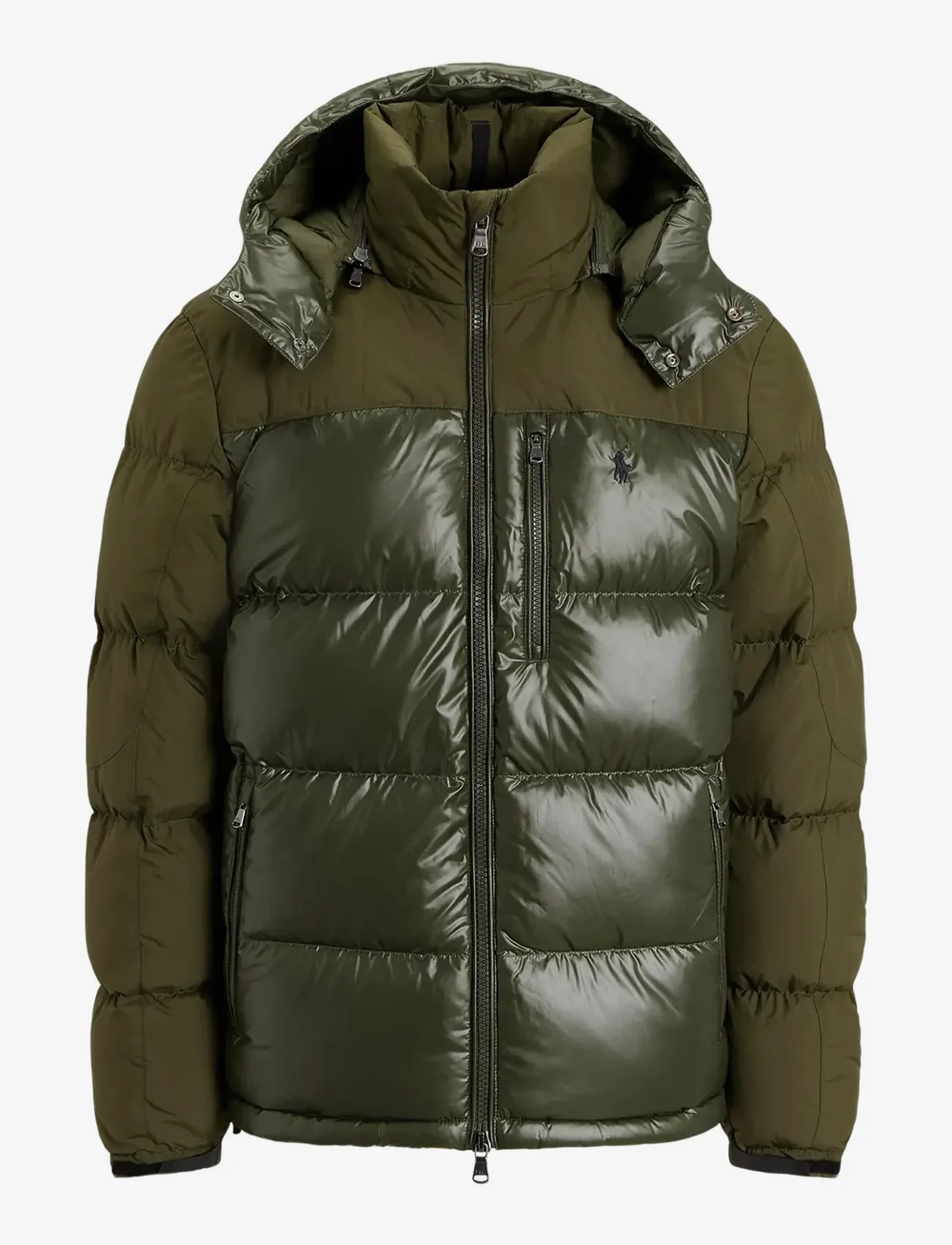 Polo Ralph Lauren - The Gorham Two-Tone Down Jacket - fodrade jackor - dark loden matte - 1