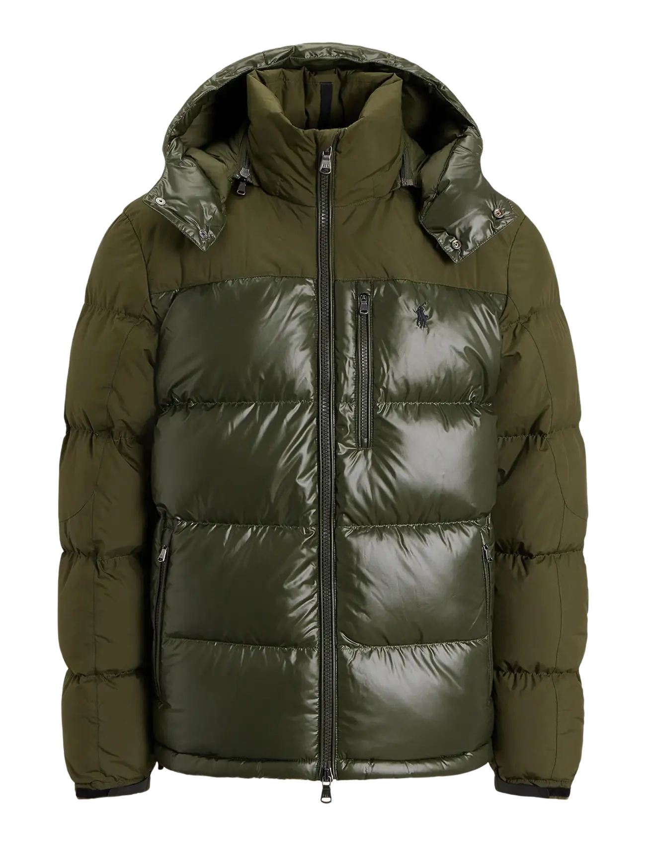 Polo Ralph Lauren The Gorham Two-Tone Down Jacket - Clothing - DARK LODEN MATTE / green