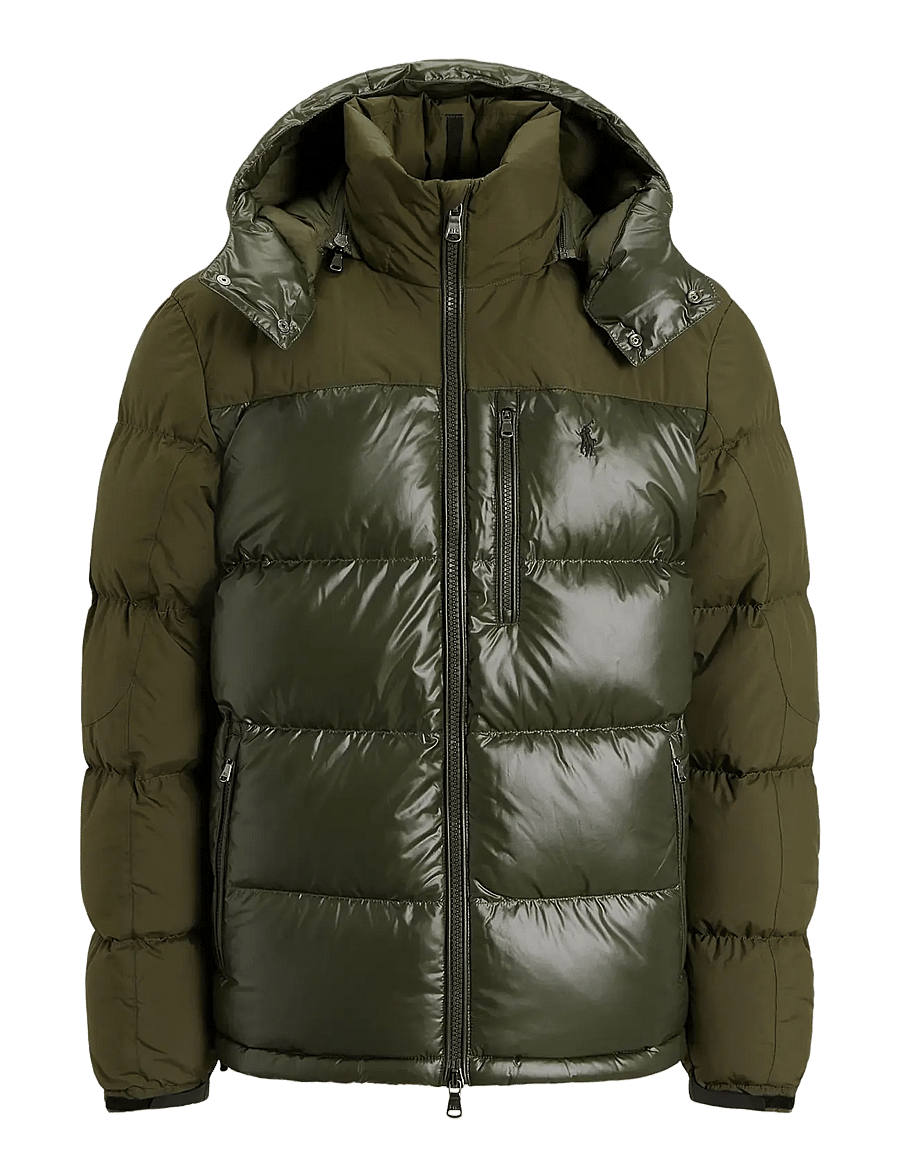 Polo Ralph Lauren - The Gorham Two-Tone Down Jacket - bólstraðir jakkar - dark loden matte - 1