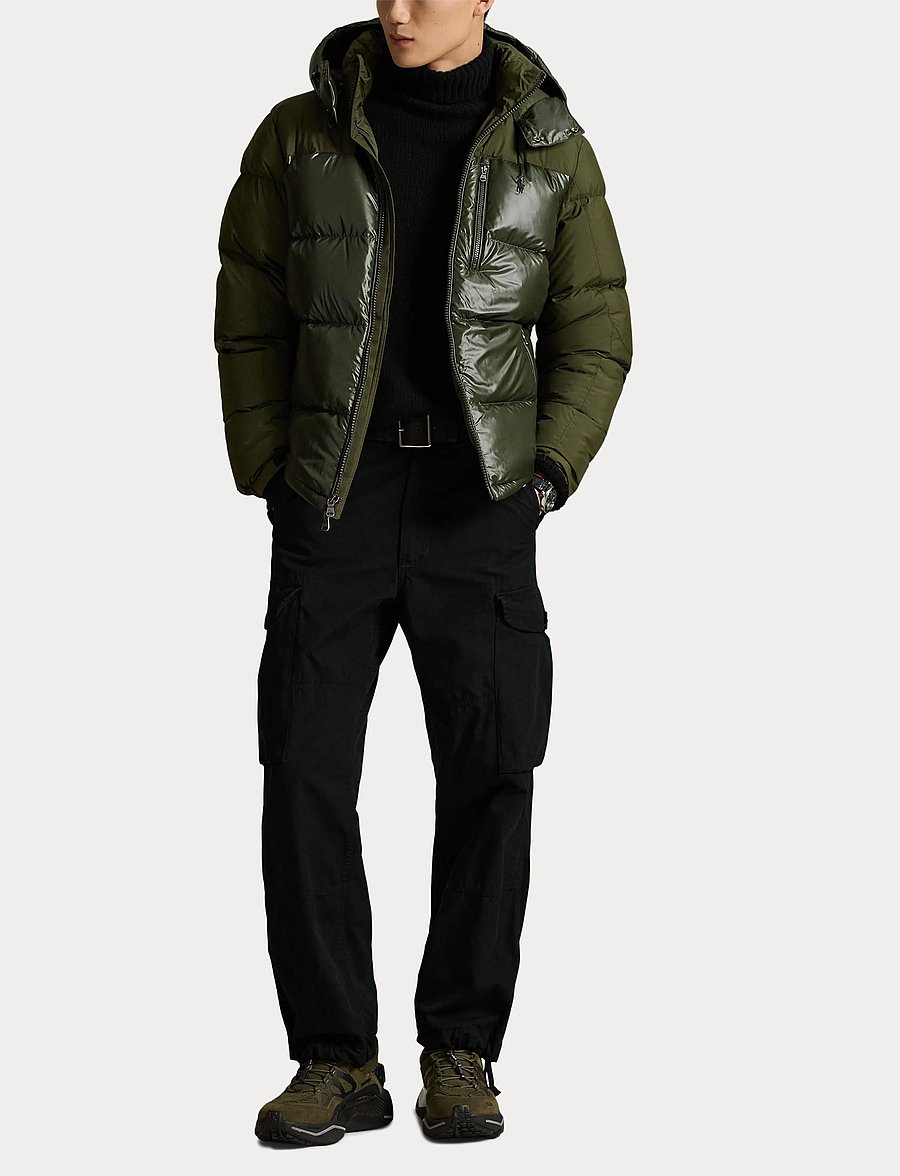 Polo Ralph Lauren - The Gorham Two-Tone Down Jacket - bólstraðir jakkar - dark loden matte - 4
