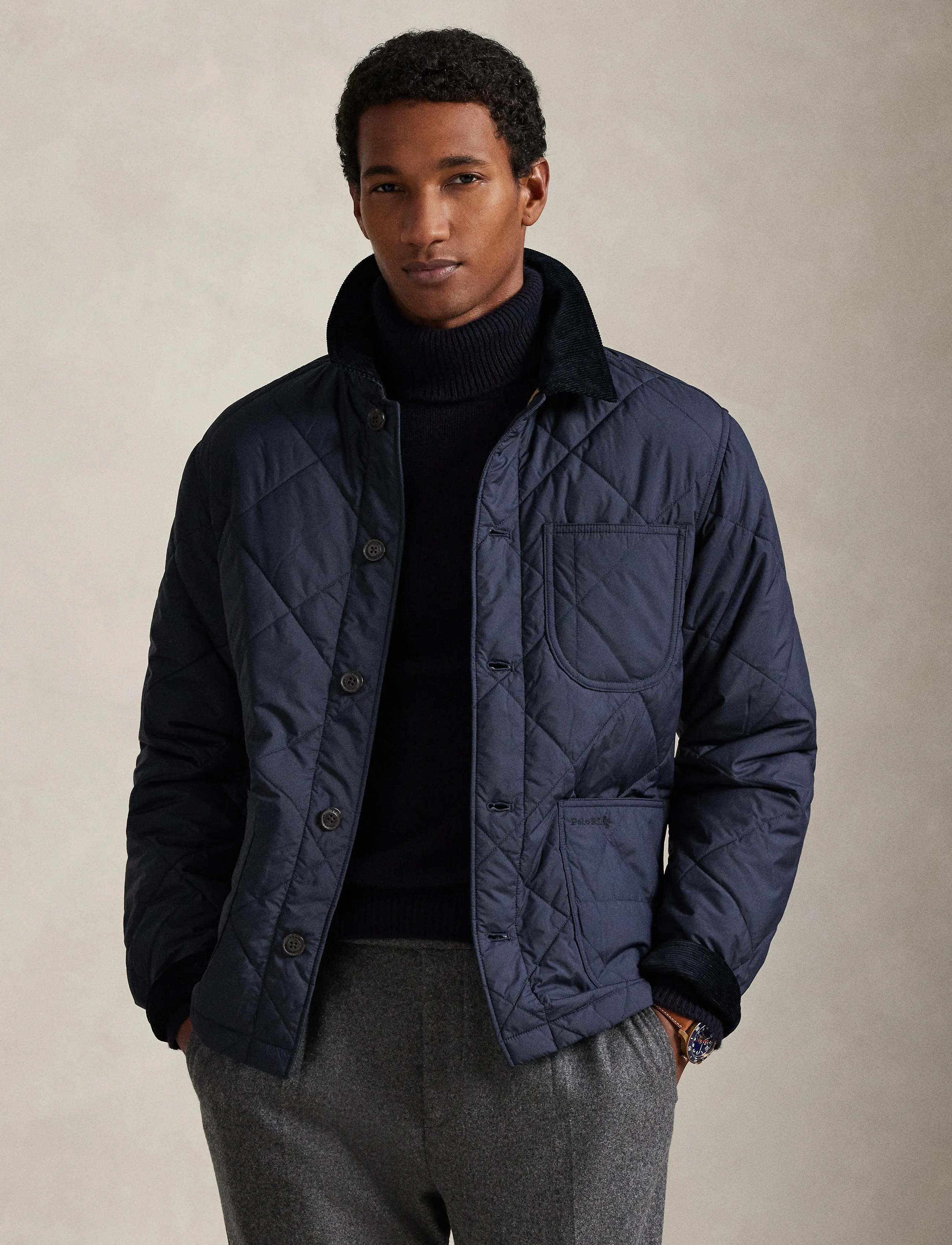 Polo Ralph Lauren The Hurston Quilted Utility Jacket - Jacken - COLLEGE NAVY / navy