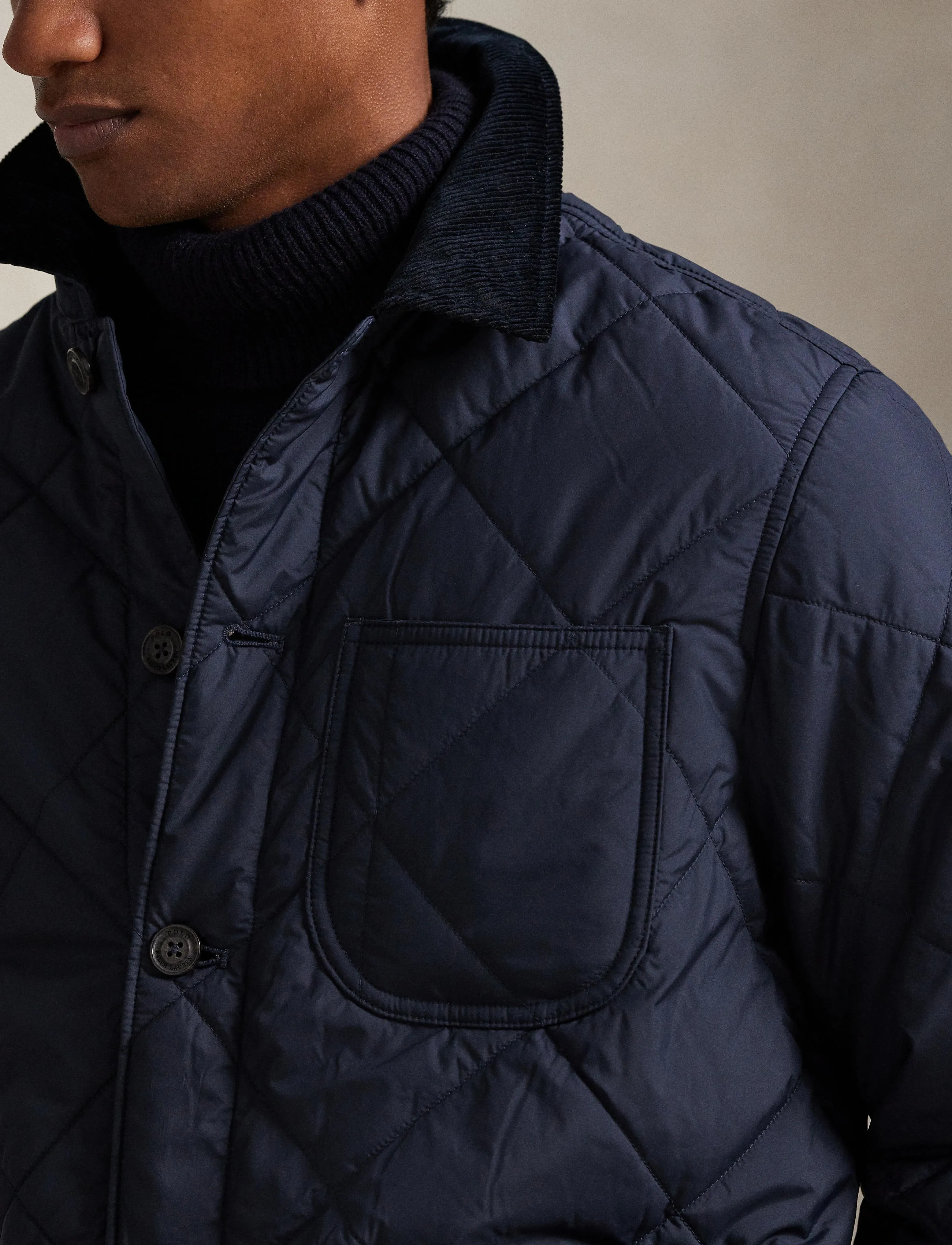 Polo Ralph Lauren - The Hurston Quilted Utility Jacket - quiltede - college navy - 4