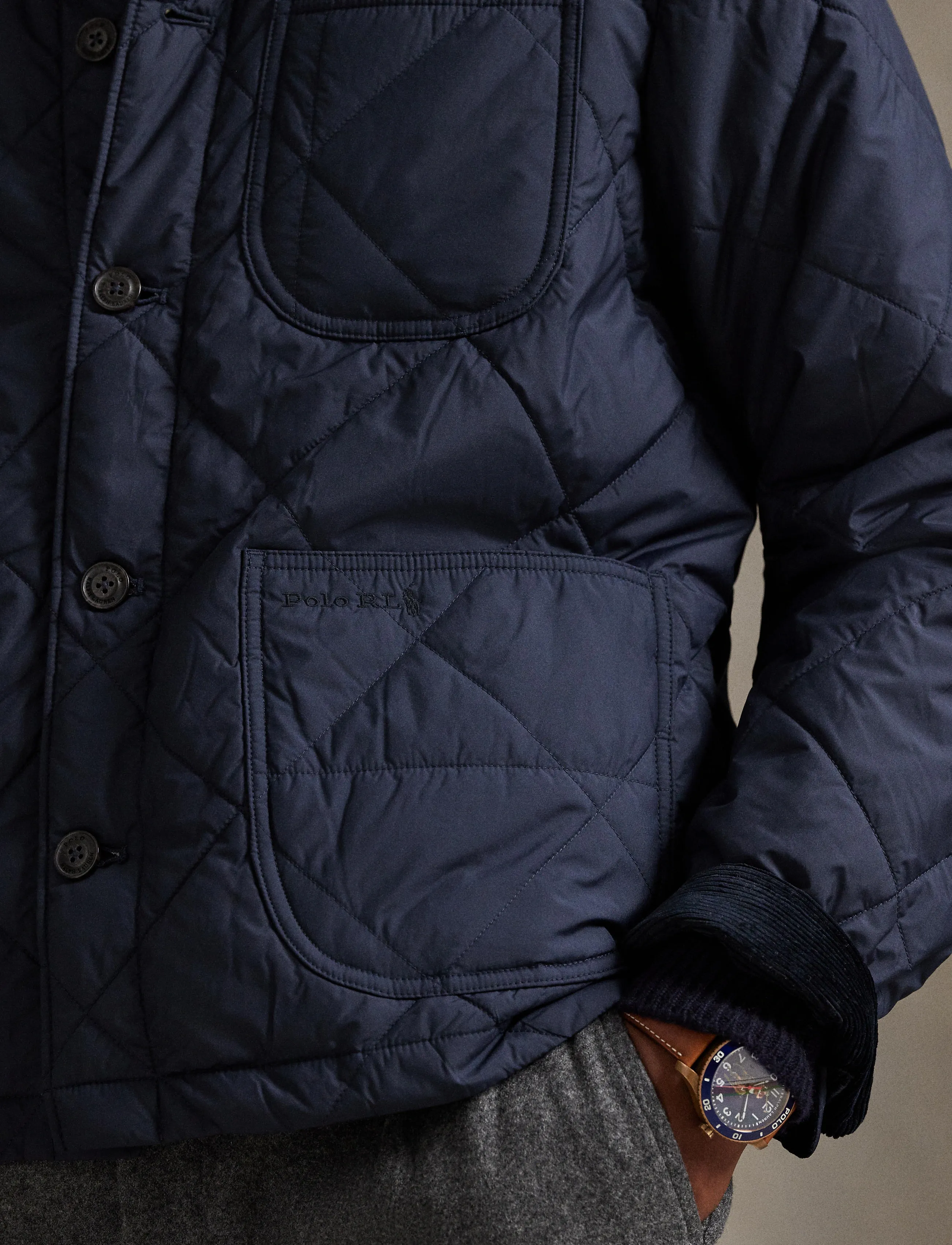 Polo Ralph Lauren - The Hurston Quilted Utility Jacket - quiltede - college navy - 5