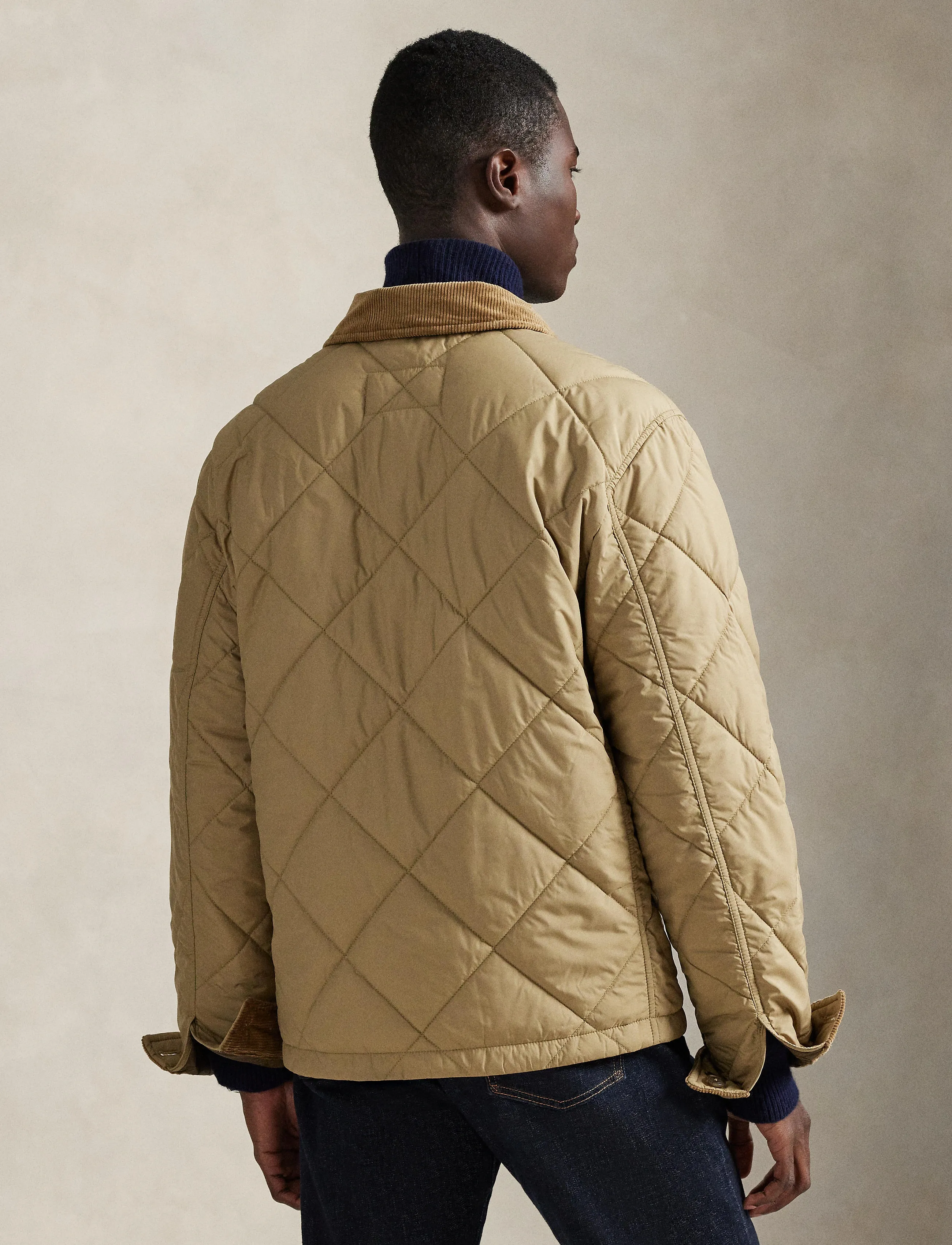 Polo Ralph Lauren The Hurston Quilted Utility Jacket, Mænd, Quiltet Utility Jakke, Beige, Str: L