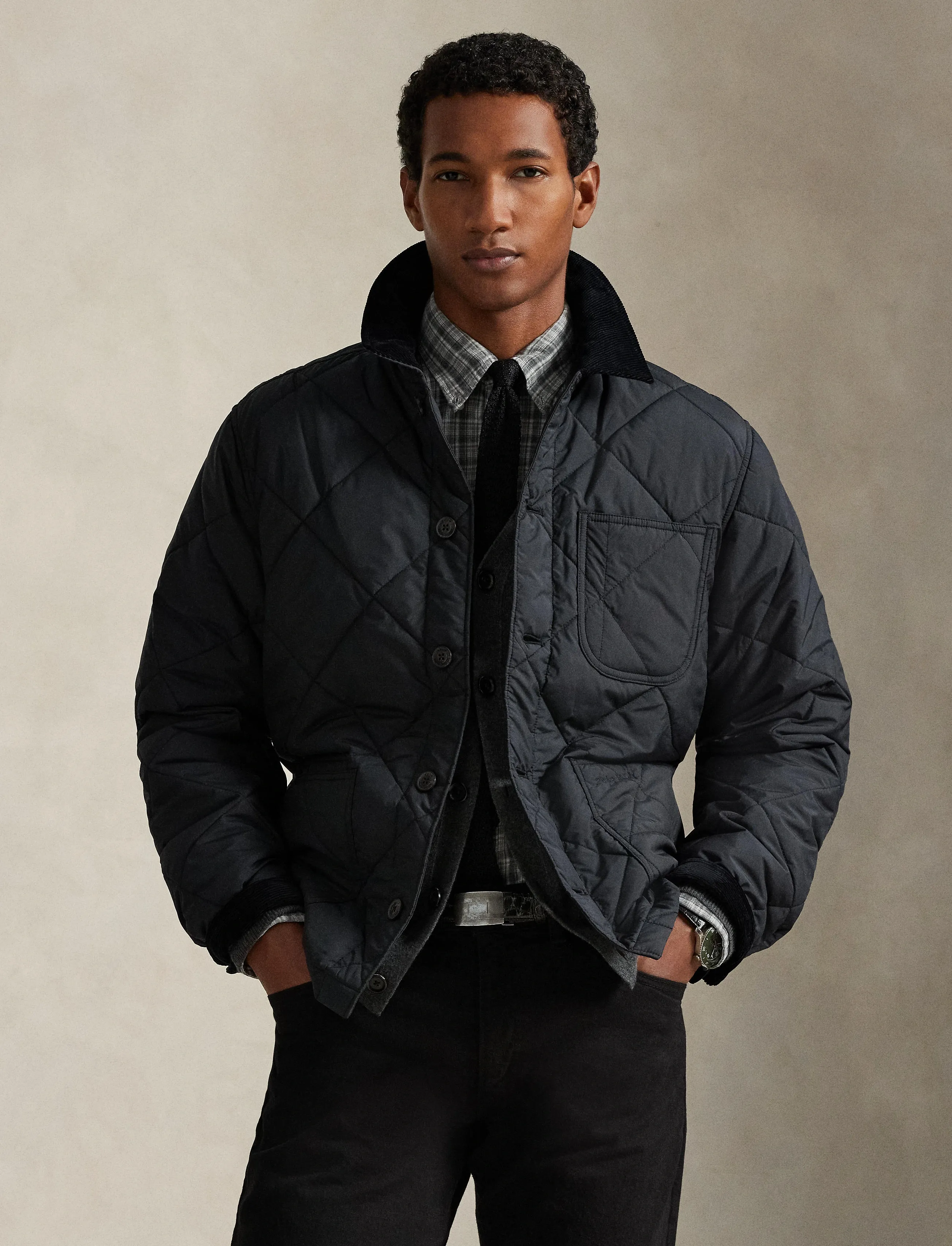 Polo Ralph Lauren The Hurston Quilted Utility Jacket - Kleidung - POLO BLACK / black