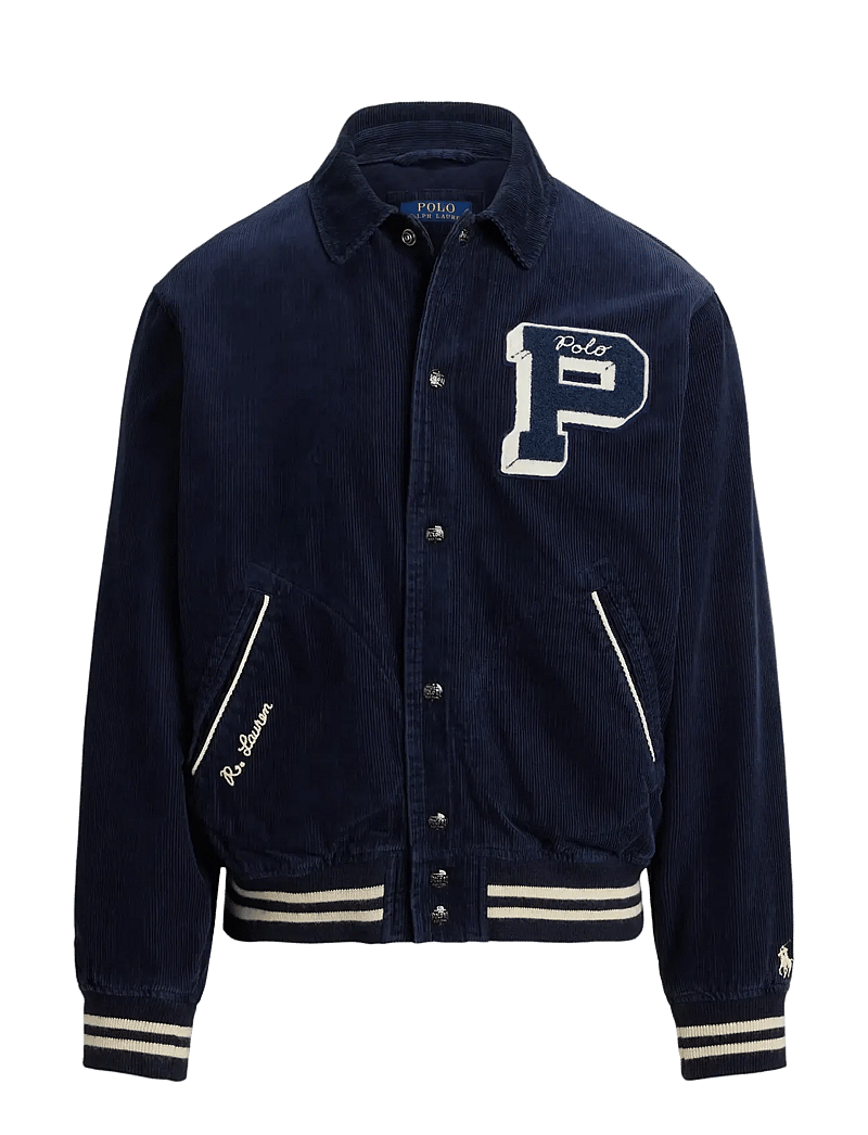 Polo Ralph Lauren - Corduroy Letter Jacket - varsity jackets - aviator navy - 1