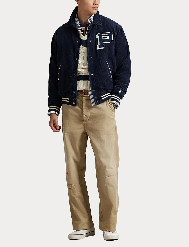 Polo Ralph Lauren - Corduroy Letter Jacket - varsity jackets - aviator navy - 4
