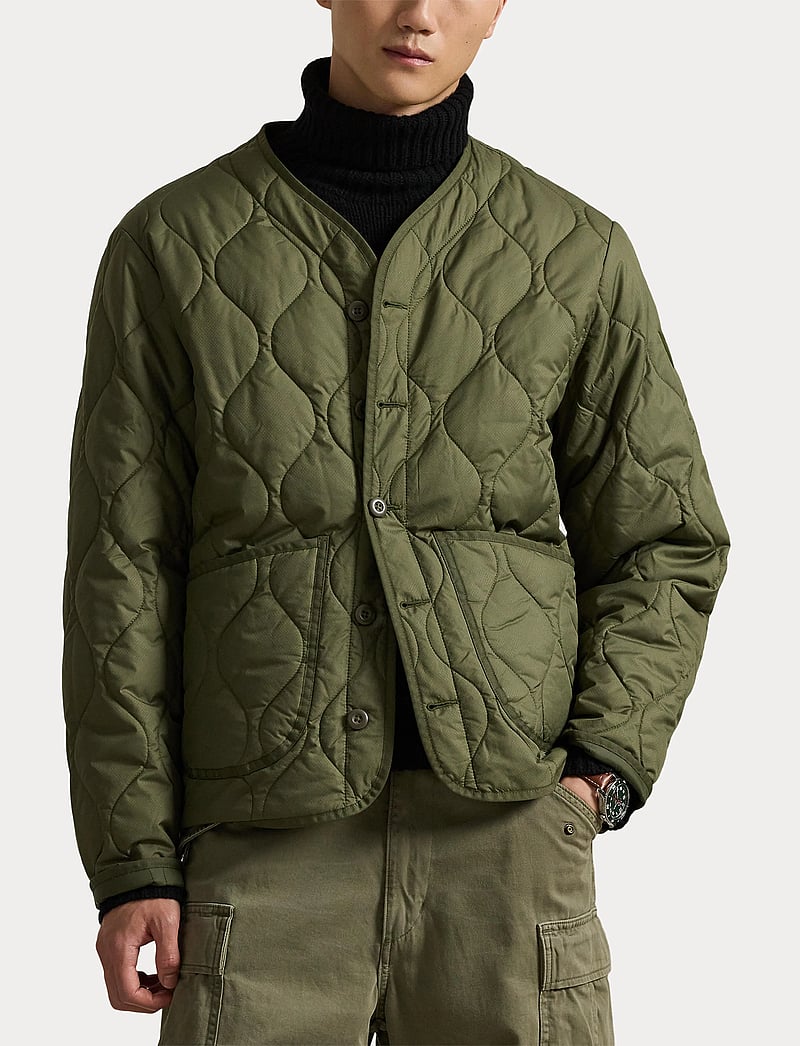 Polo Ralph Lauren - Onion-Quilted Jacquard Jacket - tepitud jakid - new olive x - 5