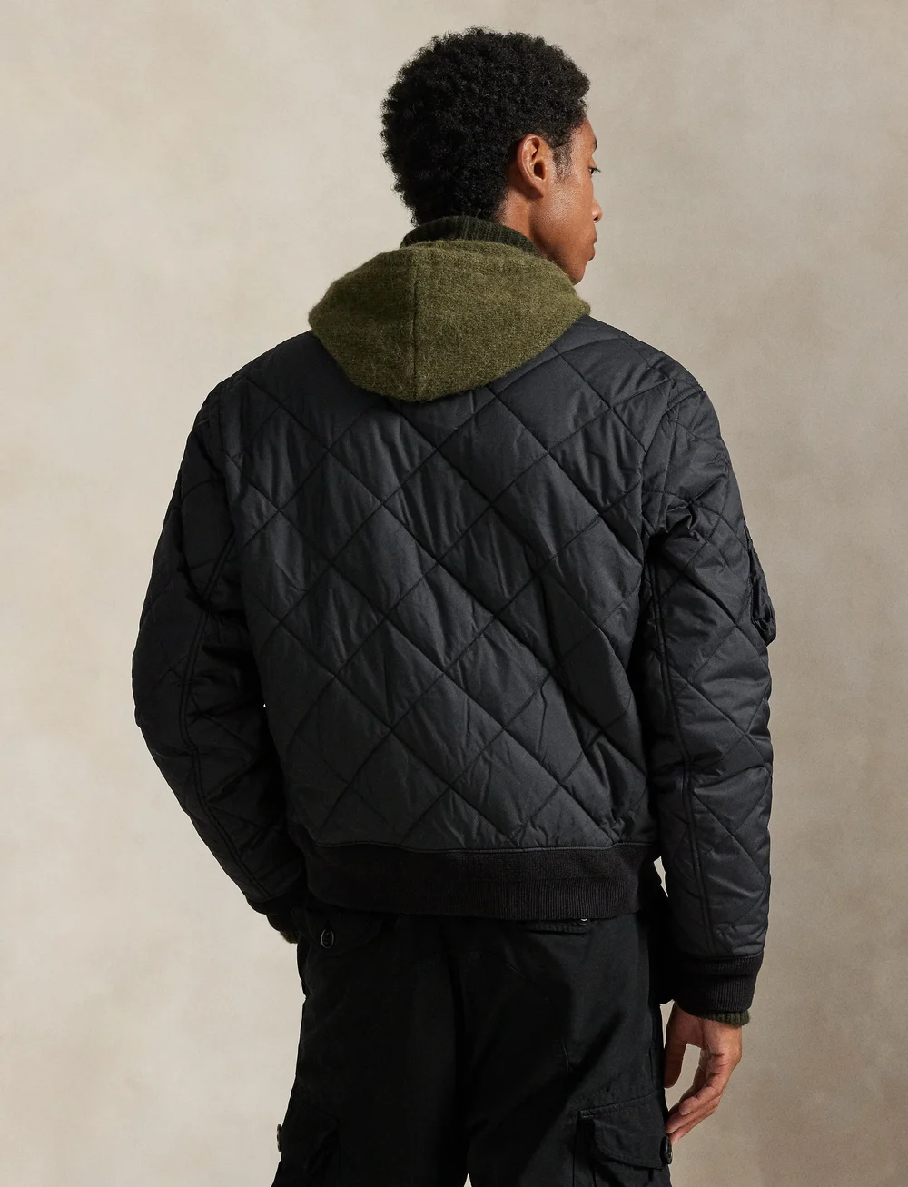Polo Ralph Lauren - Quilted Jacquard Bomber Jacket - tepitud jakid - polo black - 2