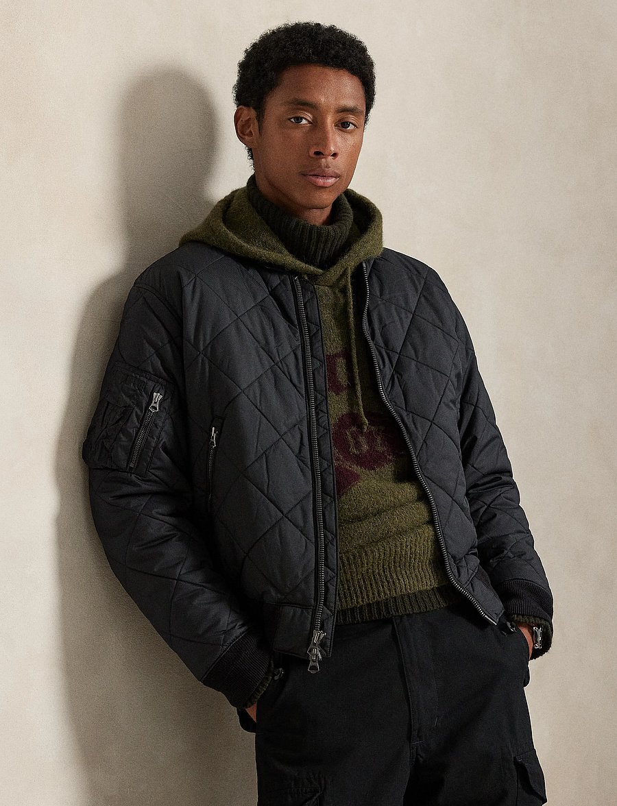 Polo Ralph Lauren - Quilted Jacquard Bomber Jacket - gesteppt - polo black - 3