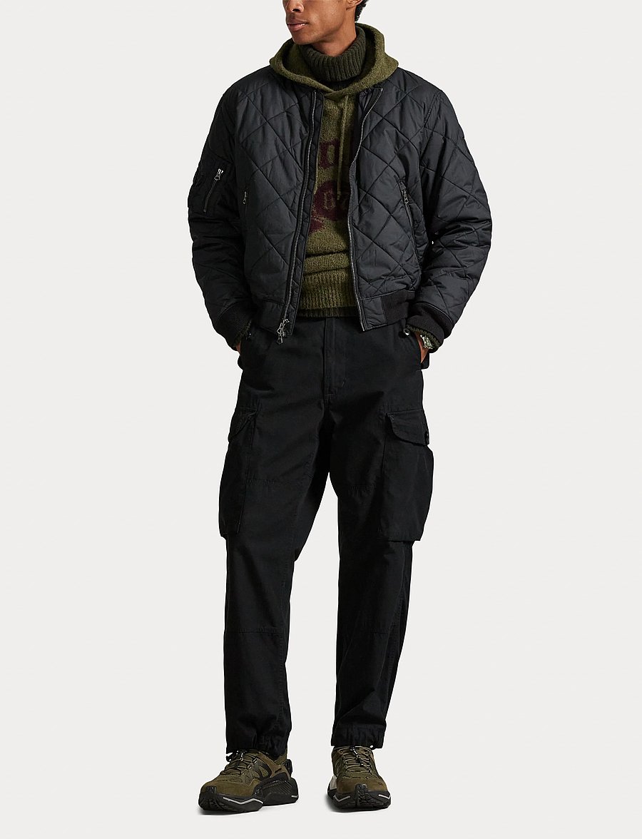 Polo Ralph Lauren - Quilted Jacquard Bomber Jacket - gesteppt - polo black - 4