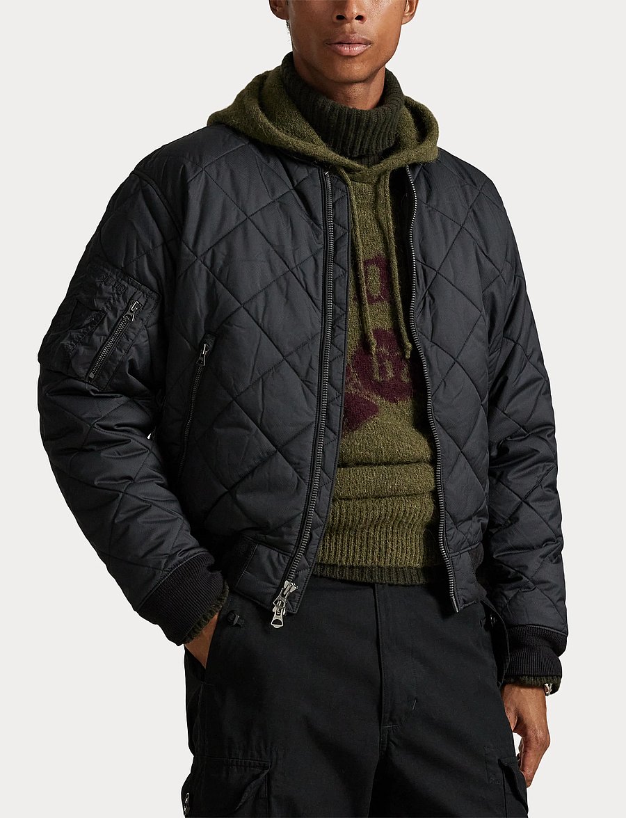Polo Ralph Lauren - Quilted Jacquard Bomber Jacket - gesteppt - polo black - 5