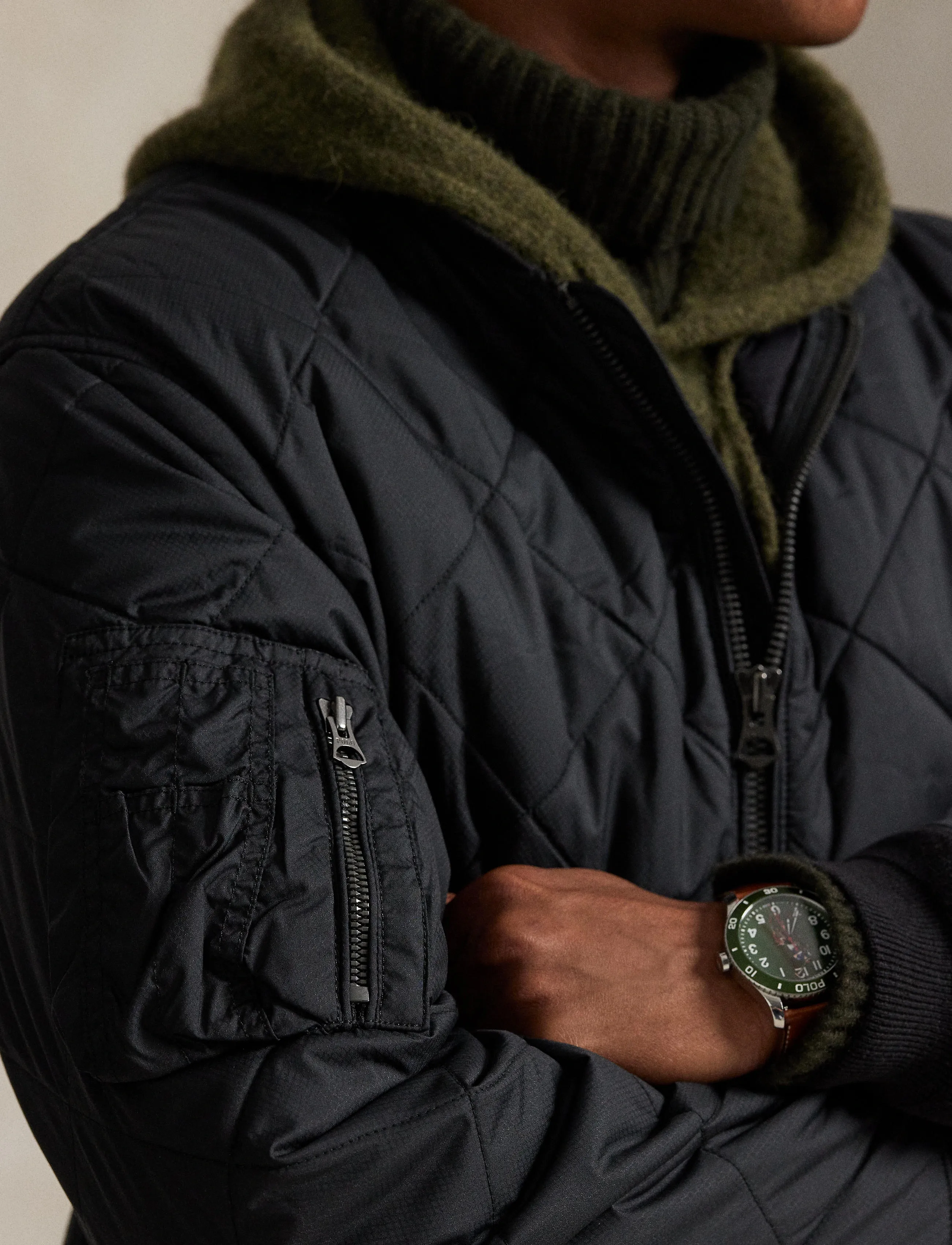 Polo Ralph Lauren Quilted Jacquard Bomber Jacket jackor herr – bild 7