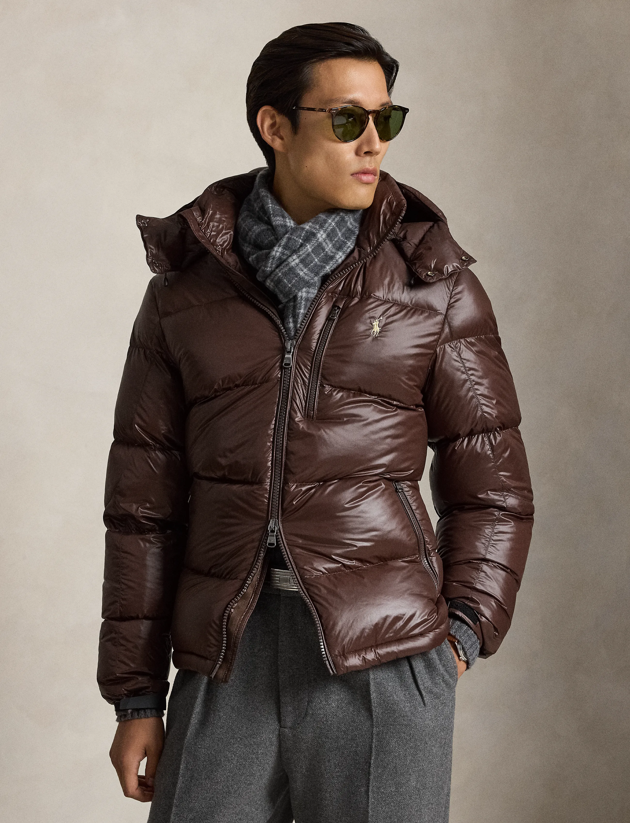 Polo Ralph Lauren The Gorham Glossed Down Jacket - Daunenjacken - NUTMEG BROWN GLOS / brown