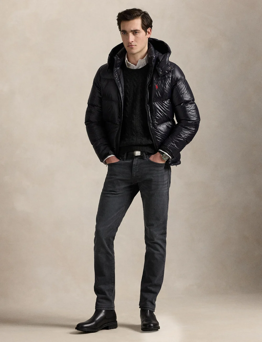 Polo Ralph Lauren - The Gorham Glossed Down Jacket - gefütterte jacken - polo black glossy - 0