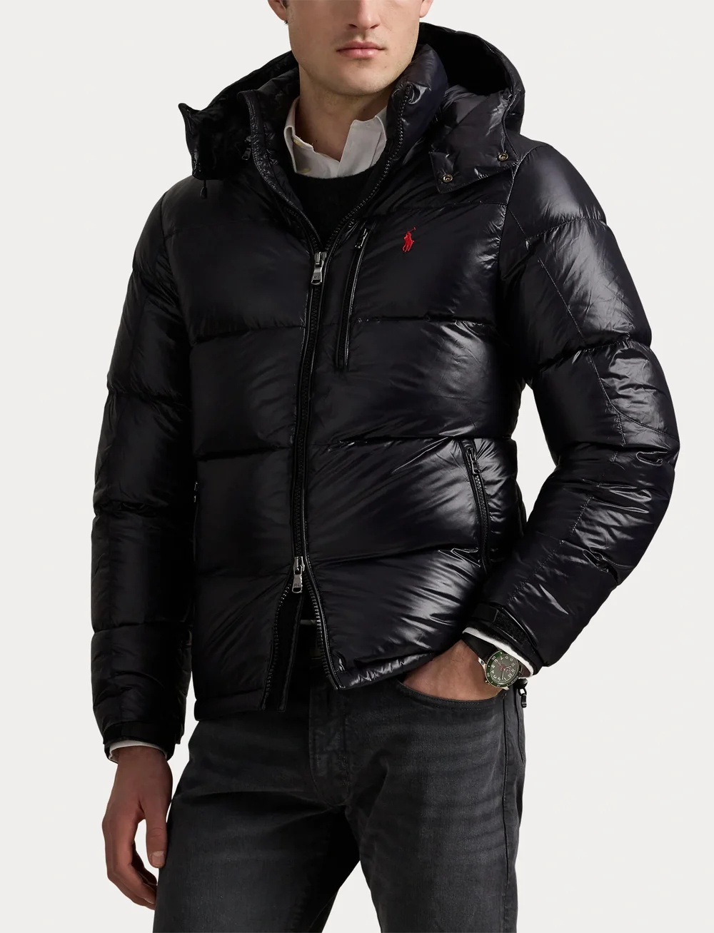 Polo Ralph Lauren - The Gorham Glossed Down Jacket - gefütterte jacken - polo black glossy - 5