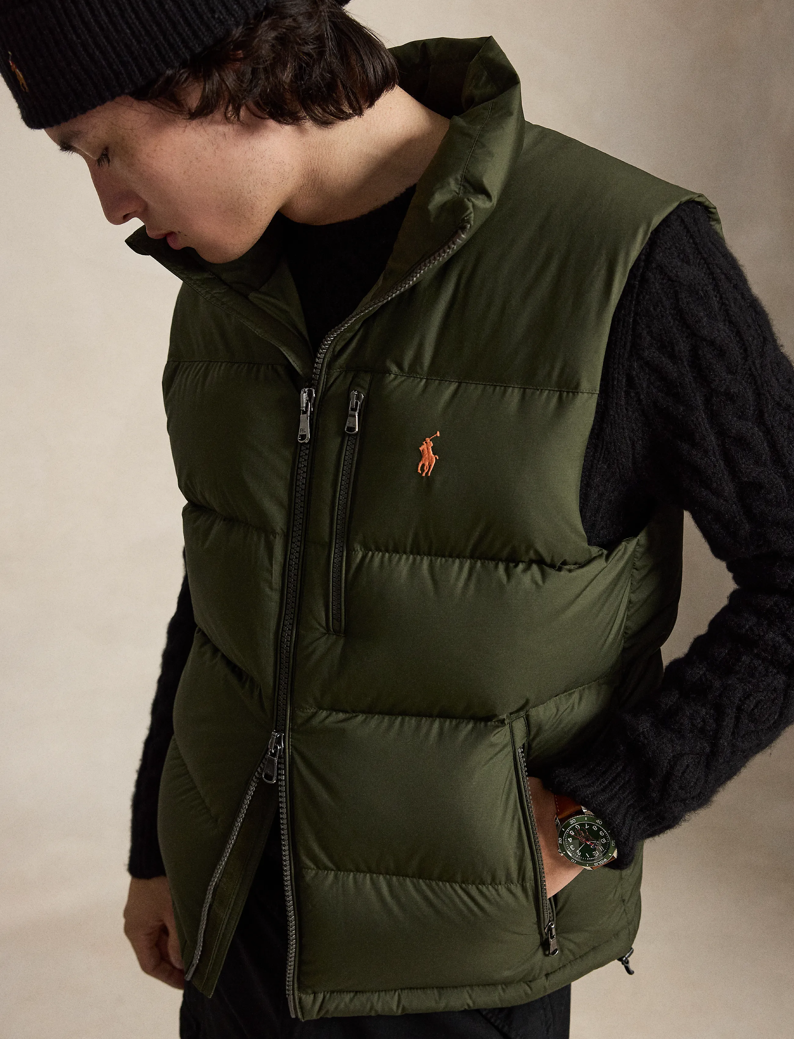 Polo Ralph Lauren - RECYCLED POLYESTER-INS-VST - västar - company olive - 4