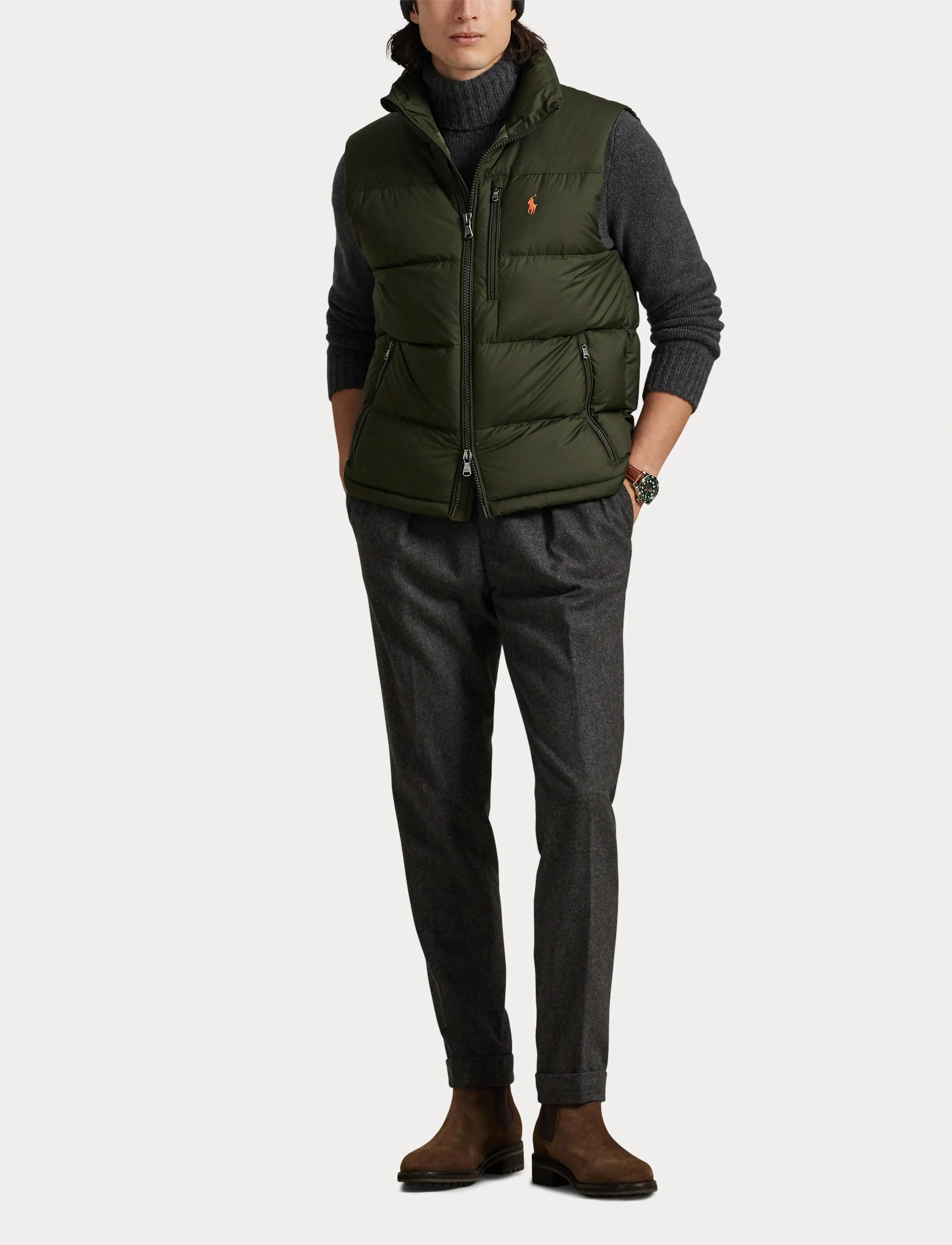 Polo Ralph Lauren - The Gorham Down Vest - veste - company olive - 4