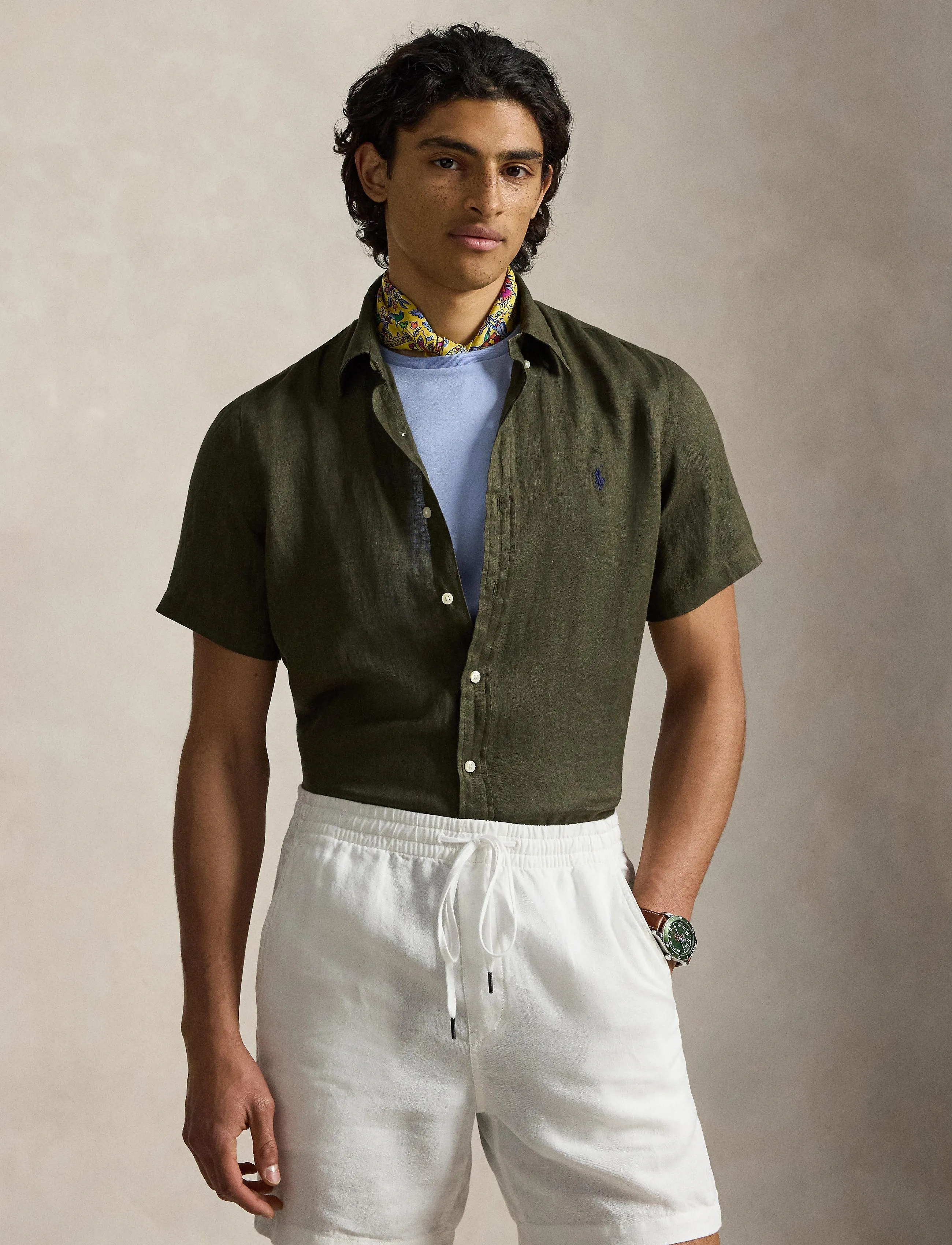 Polo Ralph Lauren - Custom Fit Linen Shirt - leinenhemden - armadillo - 3