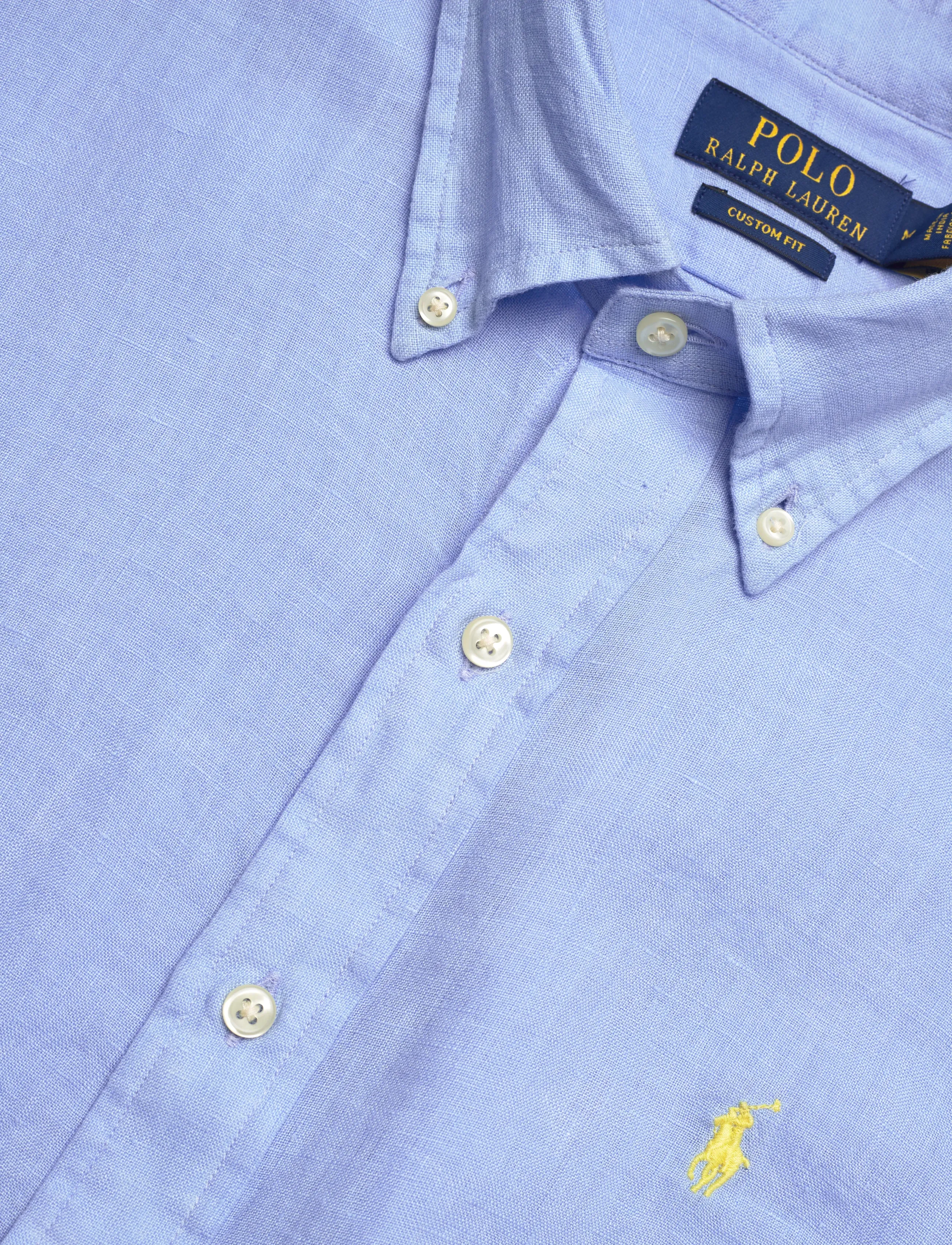Polo Ralph Lauren - Custom Fit Linen Shirt - chemises de lin - austin blue - 3