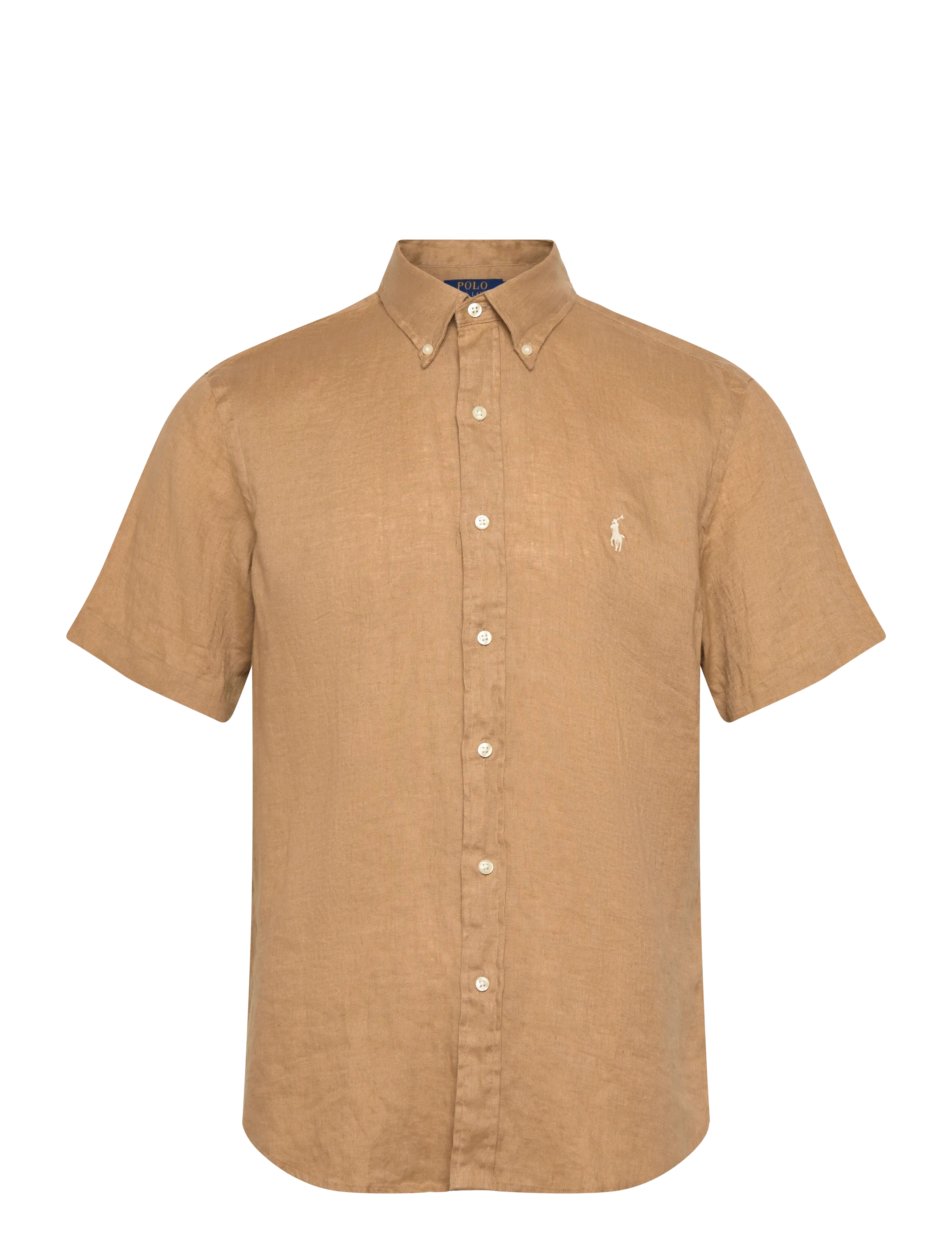 POLO RALPH LAUREN Custom Fit Linen Shirt Beige - L - Herren
