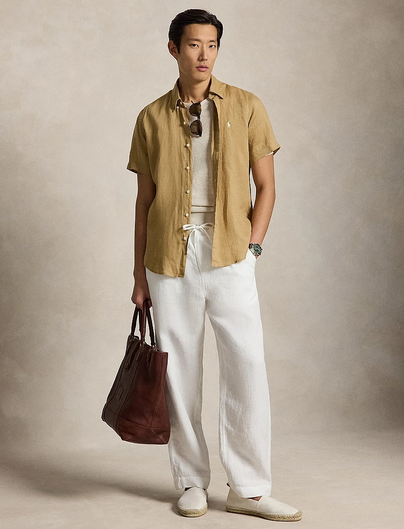 Polo Ralph Lauren - Custom Fit Linen Shirt - chemises de lin - cafe tan - 0