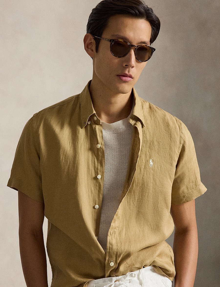 Polo Ralph Lauren - Custom Fit Linen Shirt - leinenhemden - cafe tan - 4