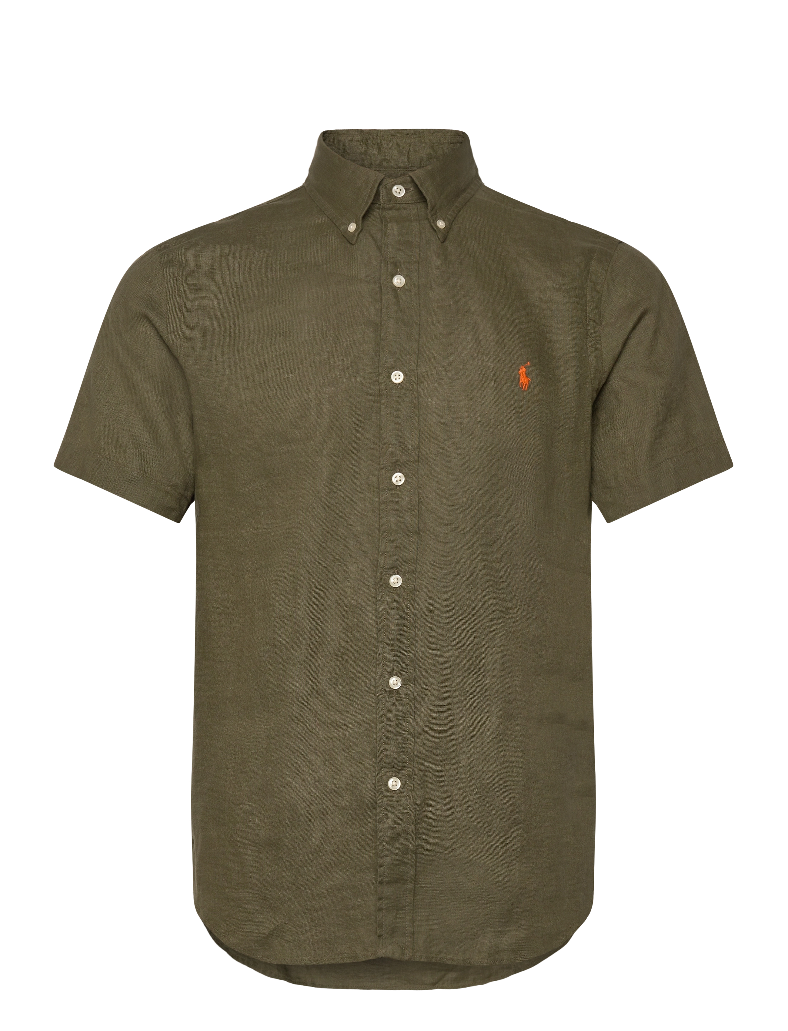 POLO RALPH LAUREN Custom Fit Linen Shirt Grün - XS - Herren