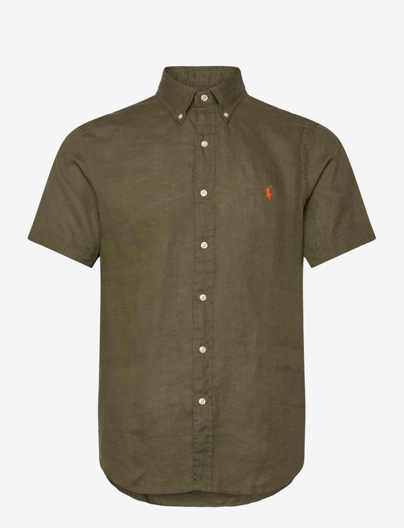 Polo Ralph Lauren - Custom Fit Linen Shirt - leinenhemden - new olive - 1