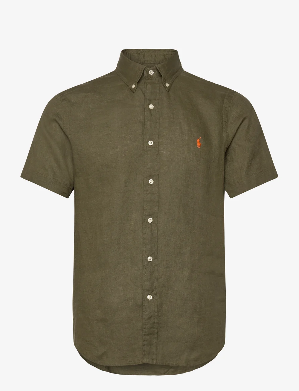 Polo Ralph Lauren - Custom Fit Linen Shirt - linneskjortor - new olive - 0