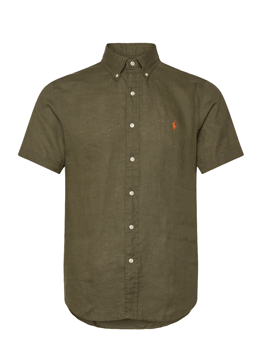 Polo Ralph Lauren - Custom Fit Linen Shirt - hörskyrtur - new olive - 1
