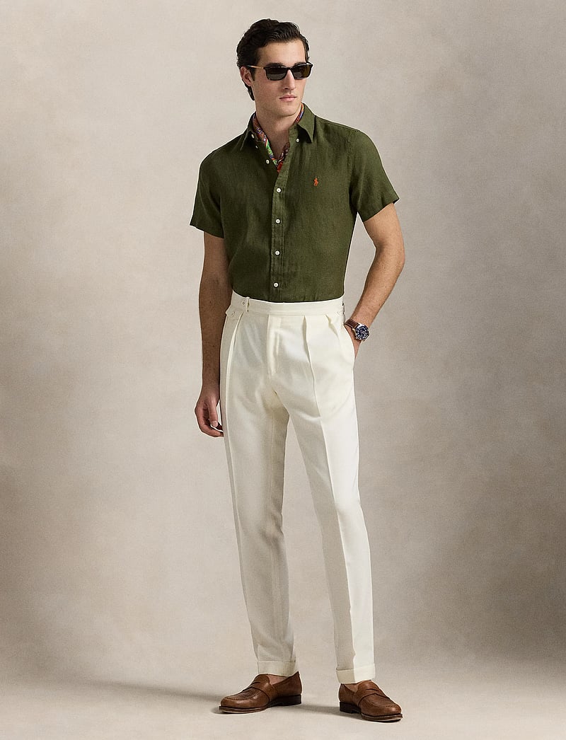 Polo Ralph Lauren - Custom Fit Linen Shirt - leinenhemden - new olive - 0