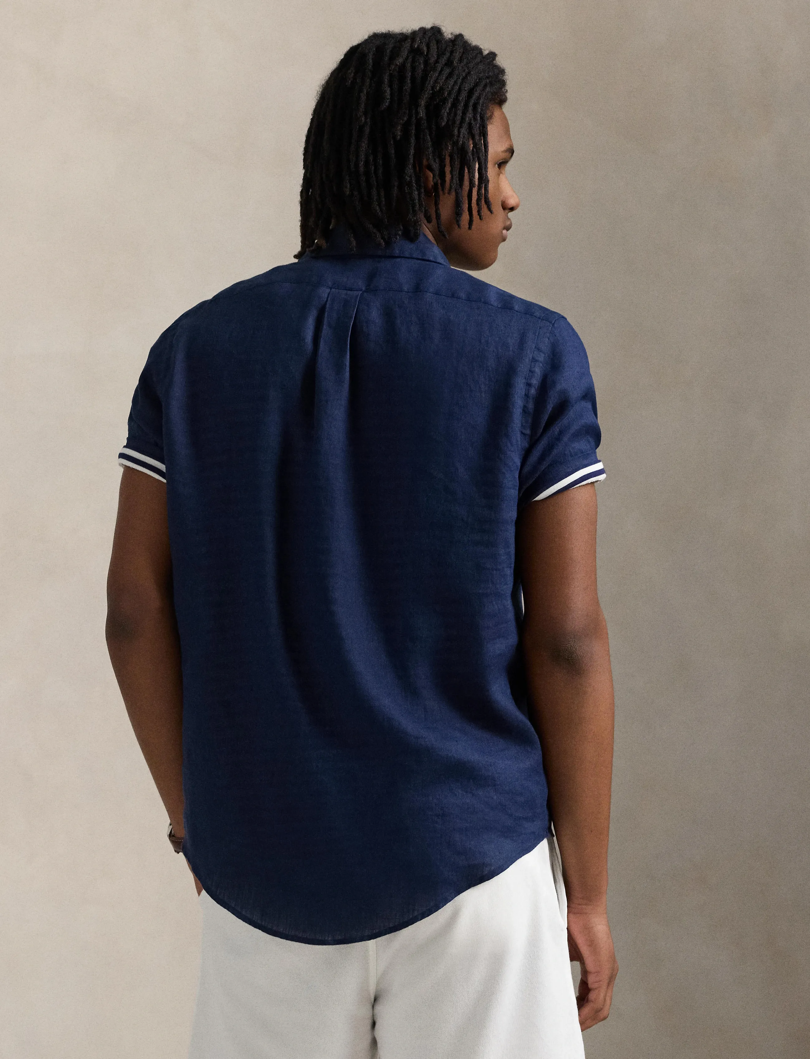 Polo Ralph Lauren - Custom Fit Linen Shirt - hörskyrtur - newport navy - 5