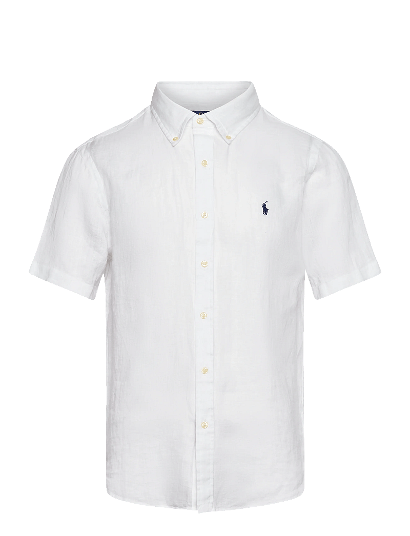 Polo Ralph Lauren - Custom Fit Linen Shirt - leinenhemden - white - 0