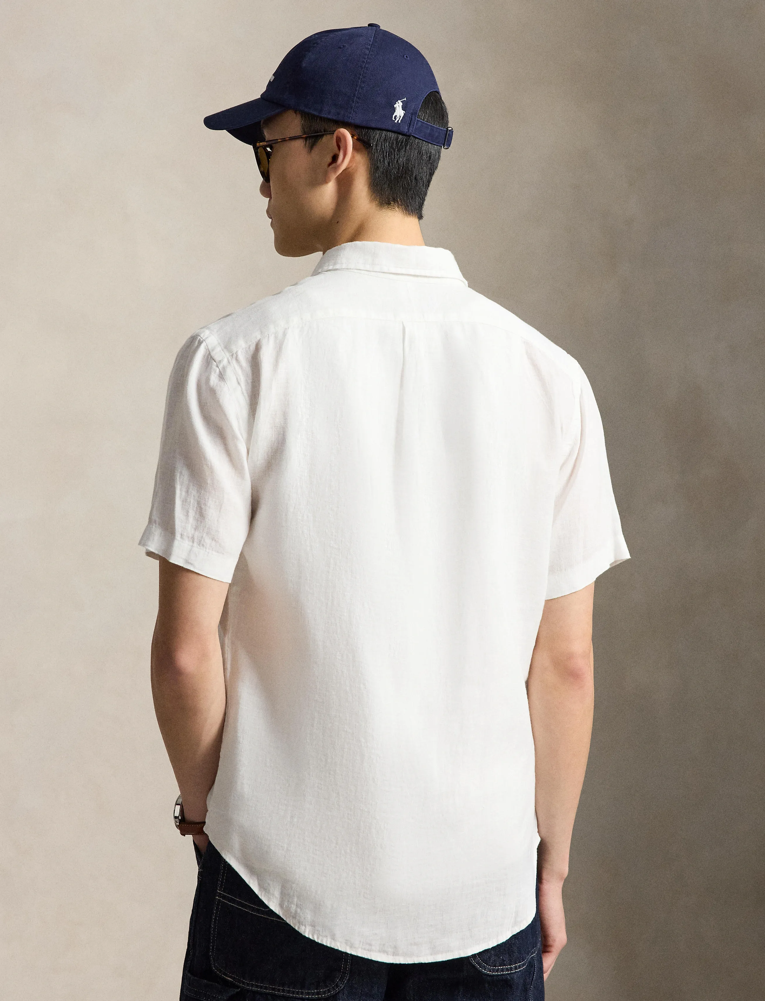 Polo Ralph Lauren - Custom Fit Linen Shirt - leinenhemden - white - 3