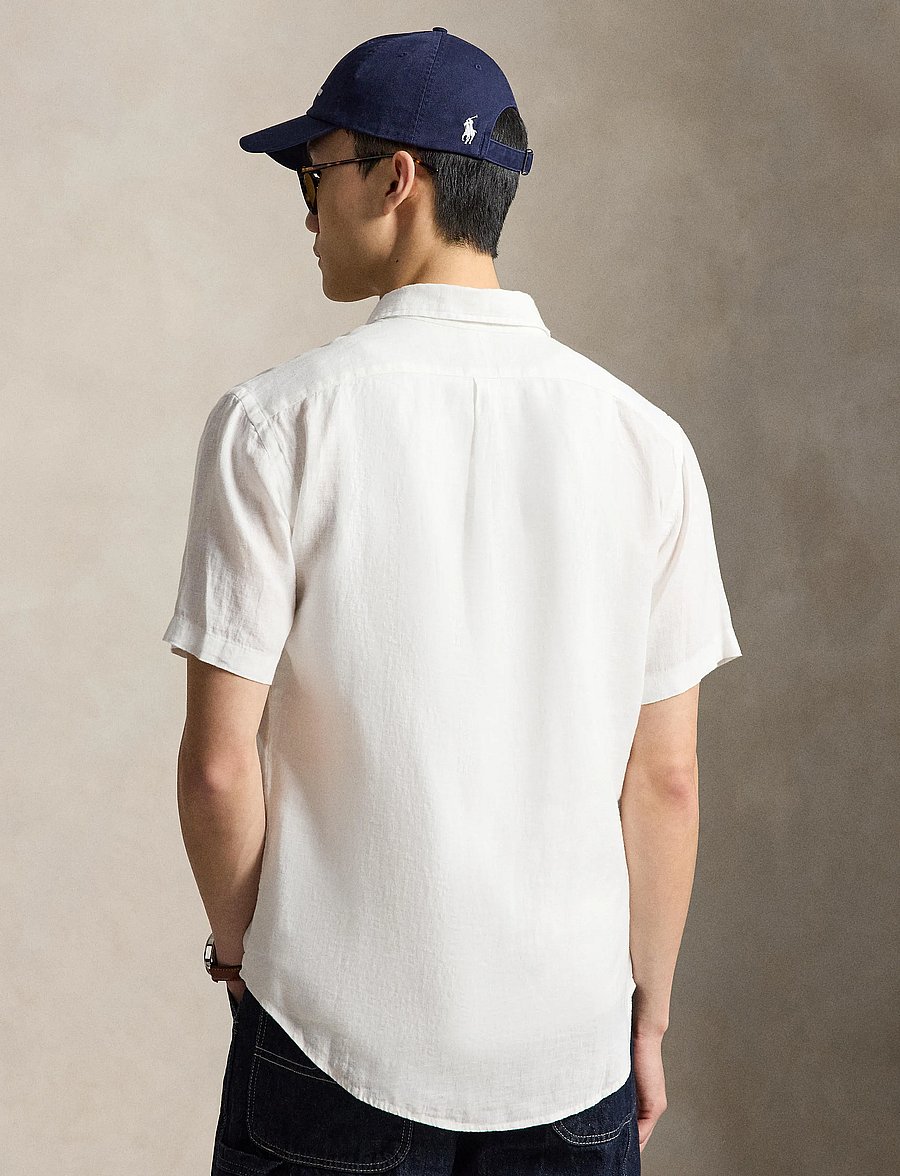 Polo Ralph Lauren - Custom Fit Linen Shirt - leinenhemden - white - 3