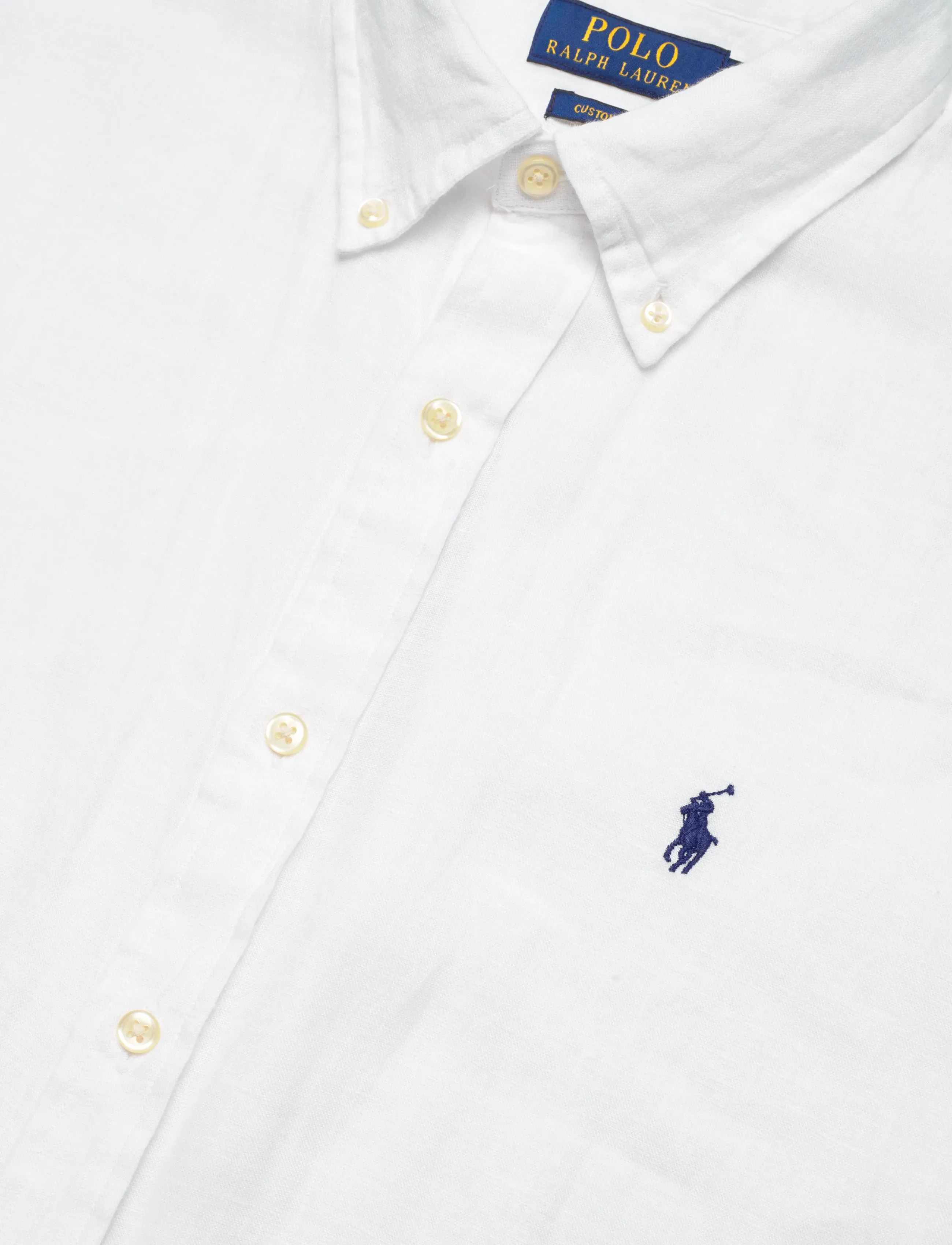Polo Ralph Lauren - Custom Fit Linen Shirt - leinenhemden - white - 5