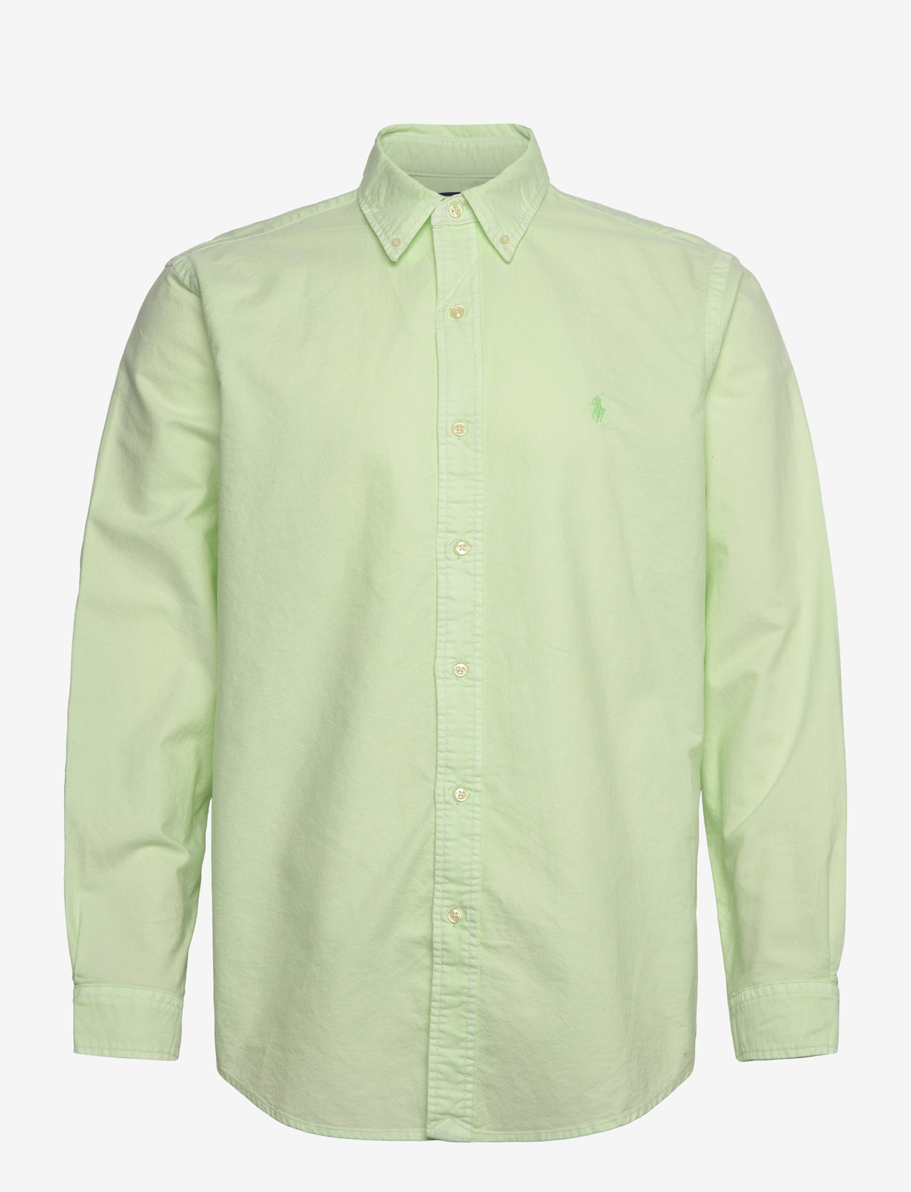 Polo Ralph Lauren - Custom Fit Mineral-Dyed Oxford Shirt - basic skjortor - leaf - 0
