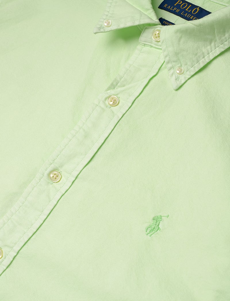 Polo Ralph Lauren - Custom Fit Mineral-Dyed Oxford Shirt - basic skjortor - leaf - 3
