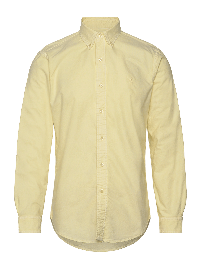 Polo Ralph Lauren - Custom Fit Mineral-Dyed Oxford Shirt - oxford skjorter - lime - 0