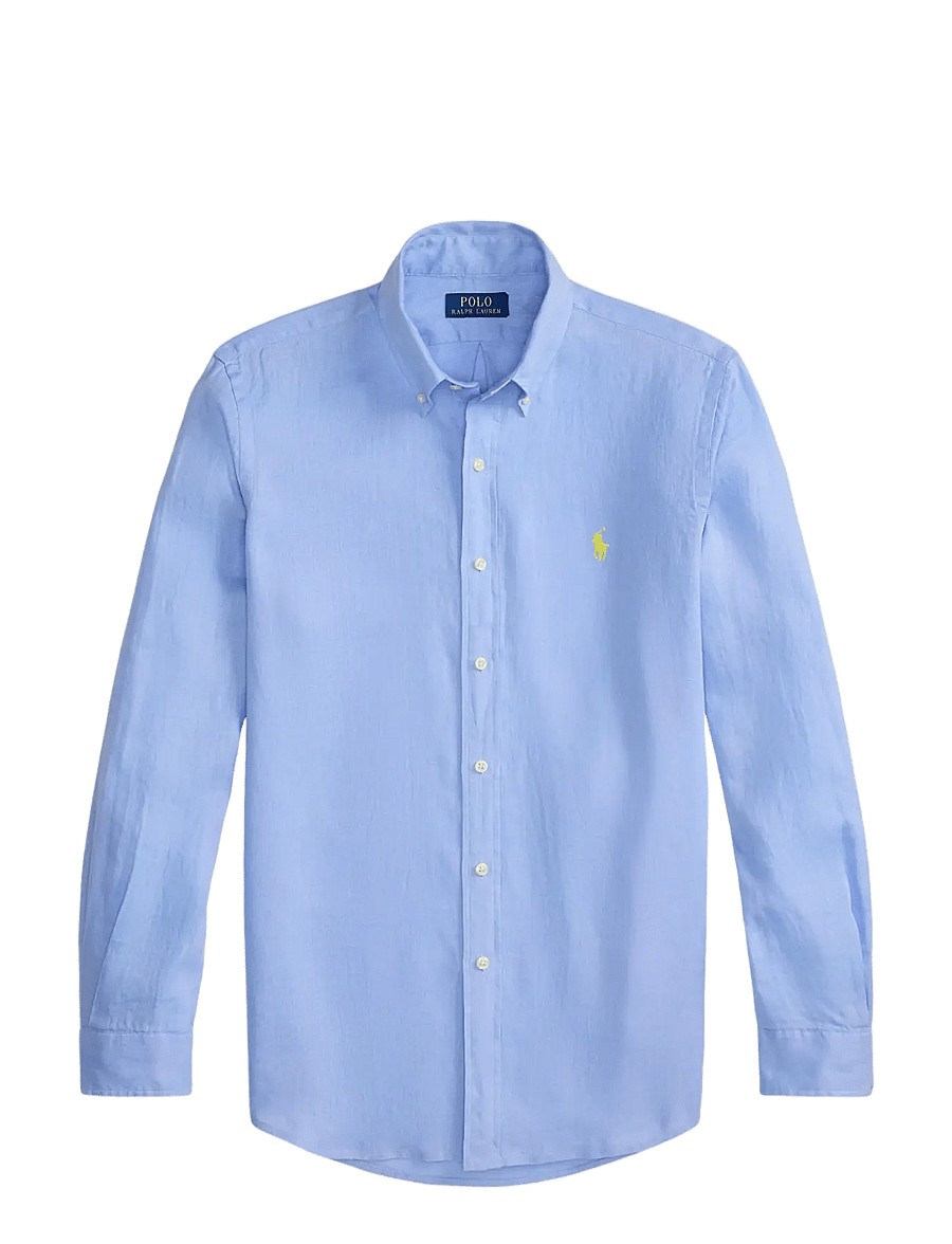 Polo Ralph Lauren - Slim Fit Linen Shirt - hørskjorter - austin blue - 1