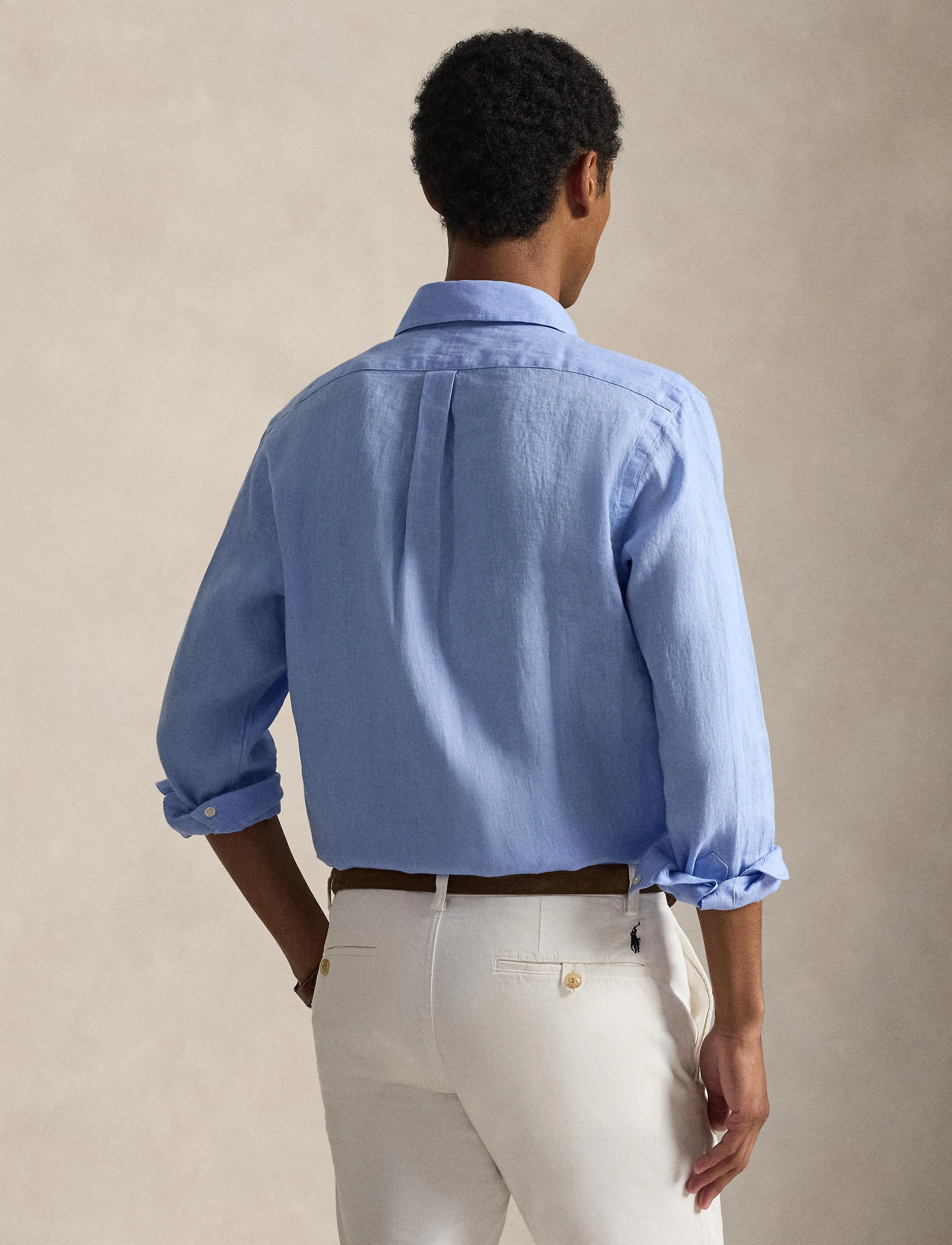 Polo Ralph Lauren - Slim Fit Linen Shirt - hørskjorter - austin blue - 3