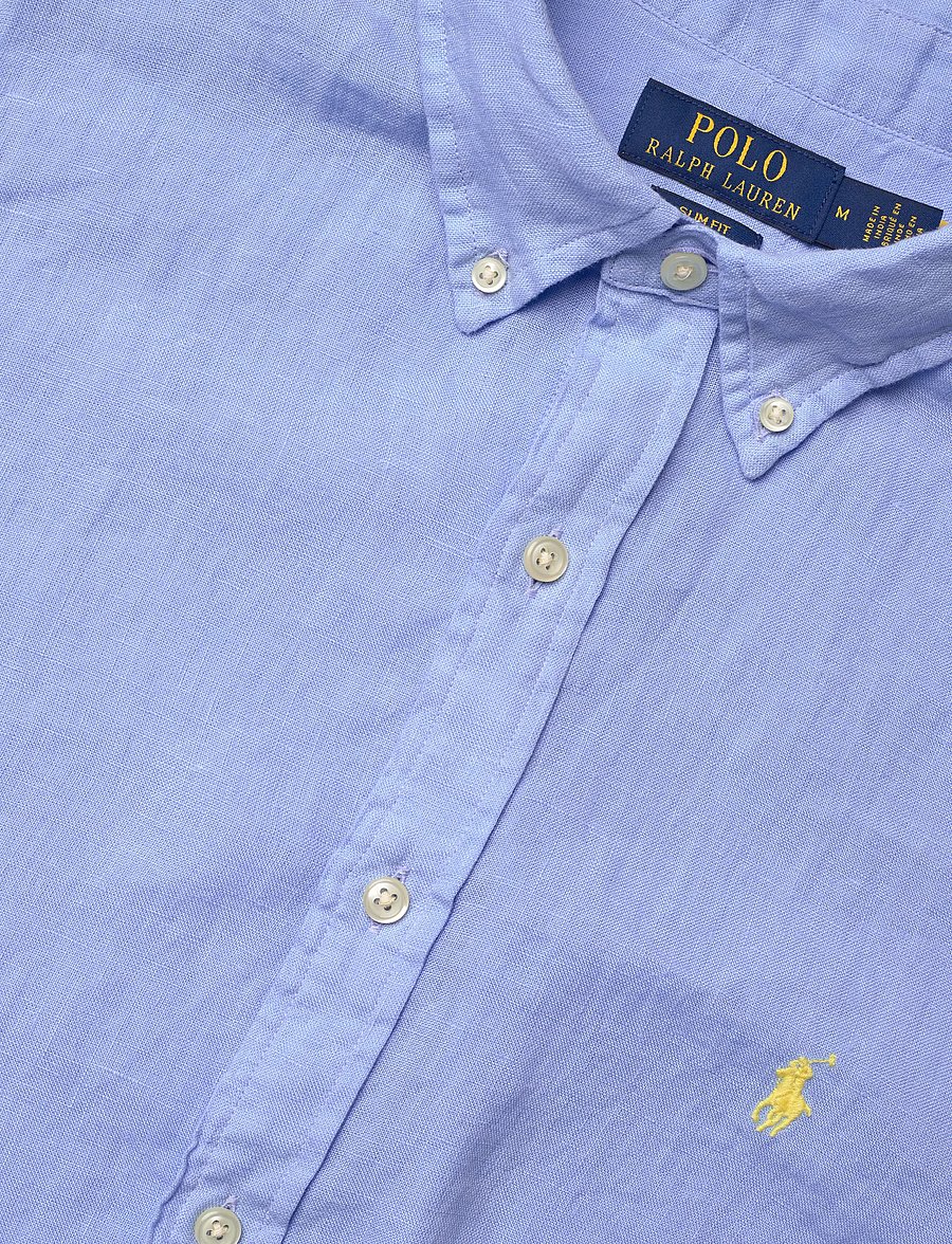 Polo Ralph Lauren - Slim Fit Linen Shirt - hørskjorter - austin blue - 5