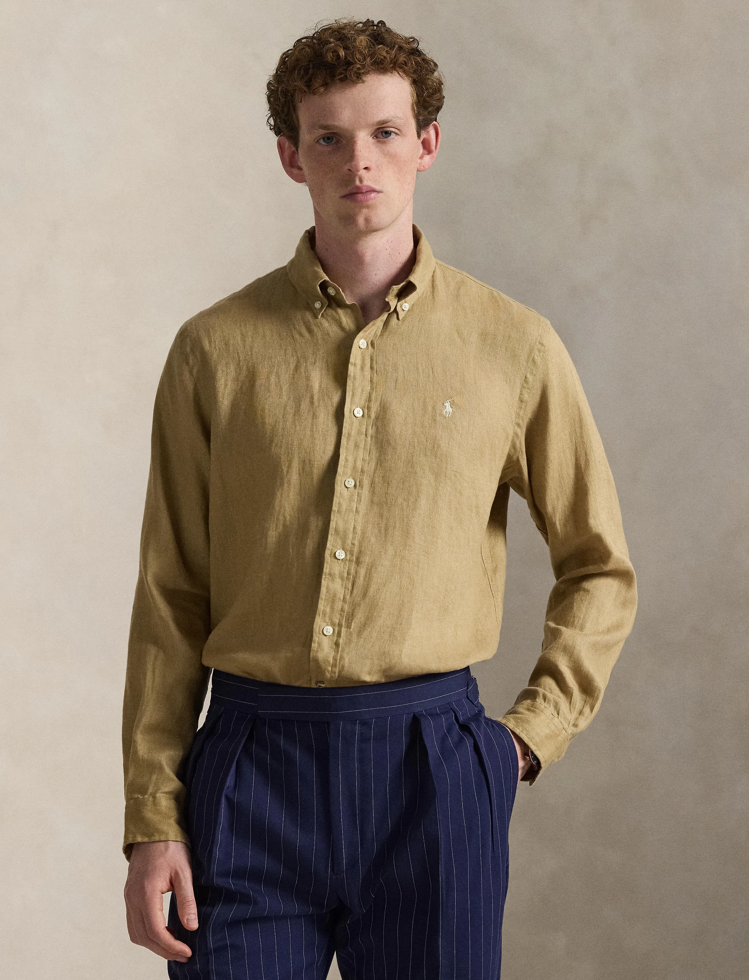 Polo Ralph Lauren - Slim Fit Linen Shirt - leinenhemden - cafe tan - 3
