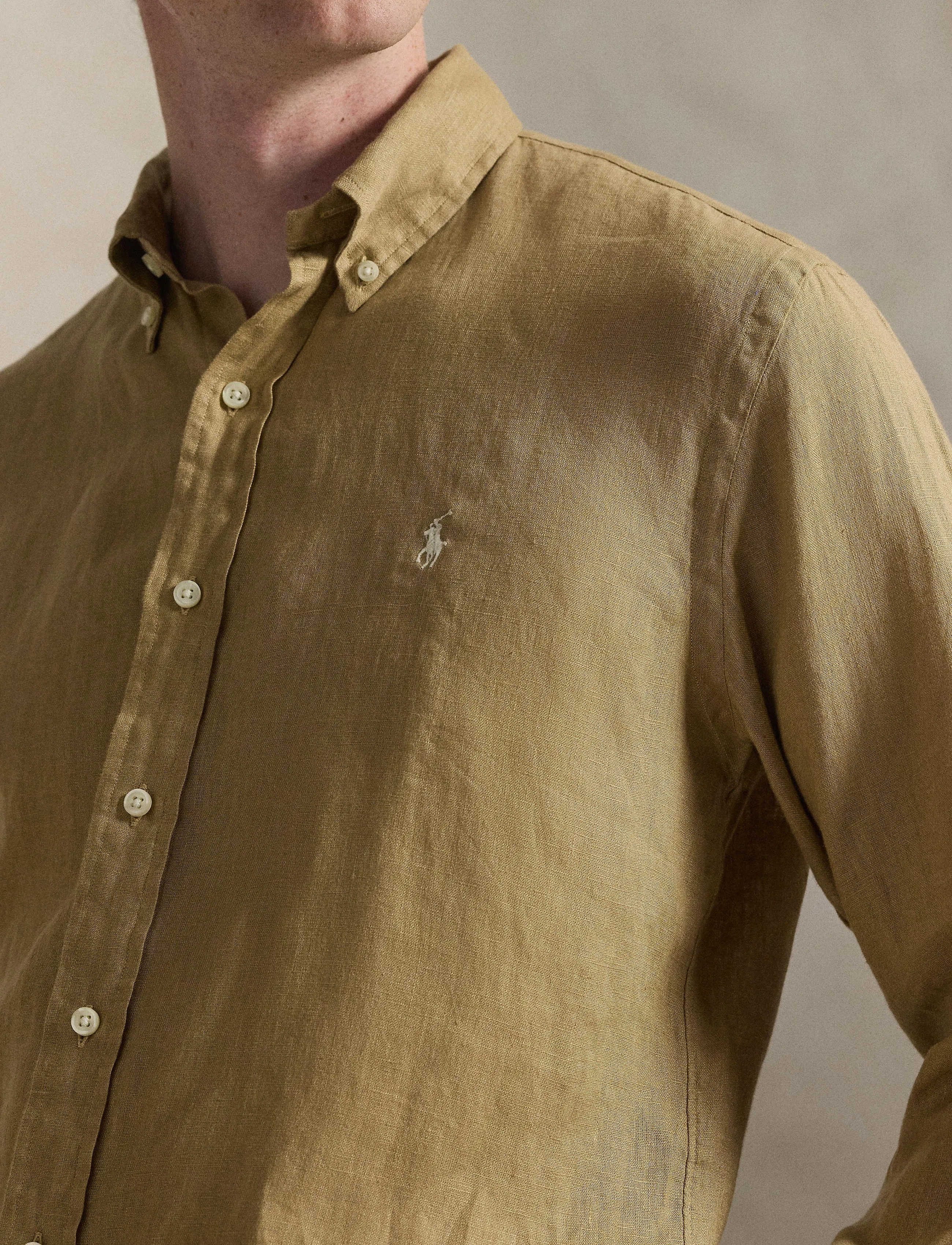 Polo Ralph Lauren - Slim Fit Linen Shirt - leinenhemden - cafe tan - 4
