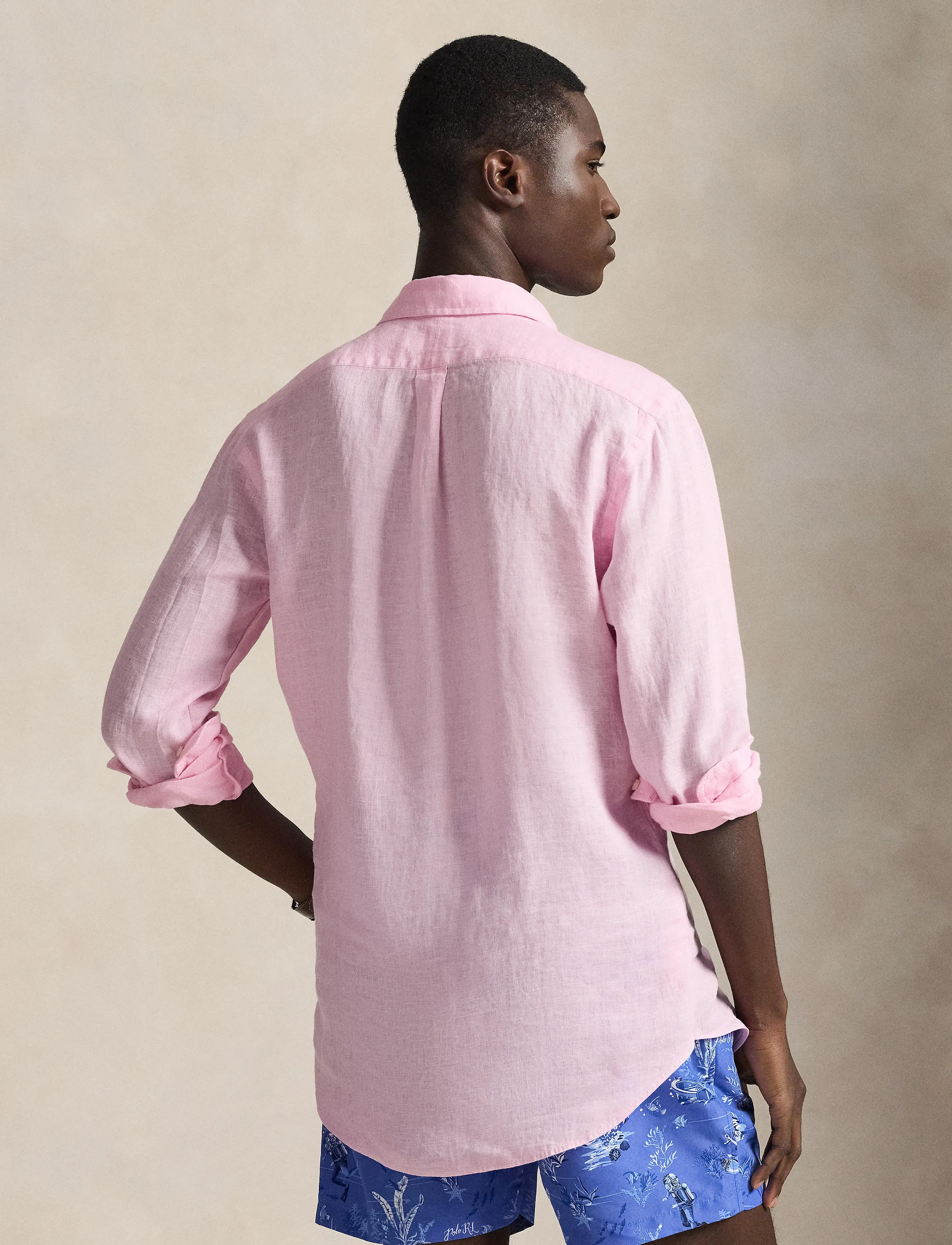 Polo Ralph Lauren - Slim Fit Linen Shirt - hørskjorter - carmel pink - 5