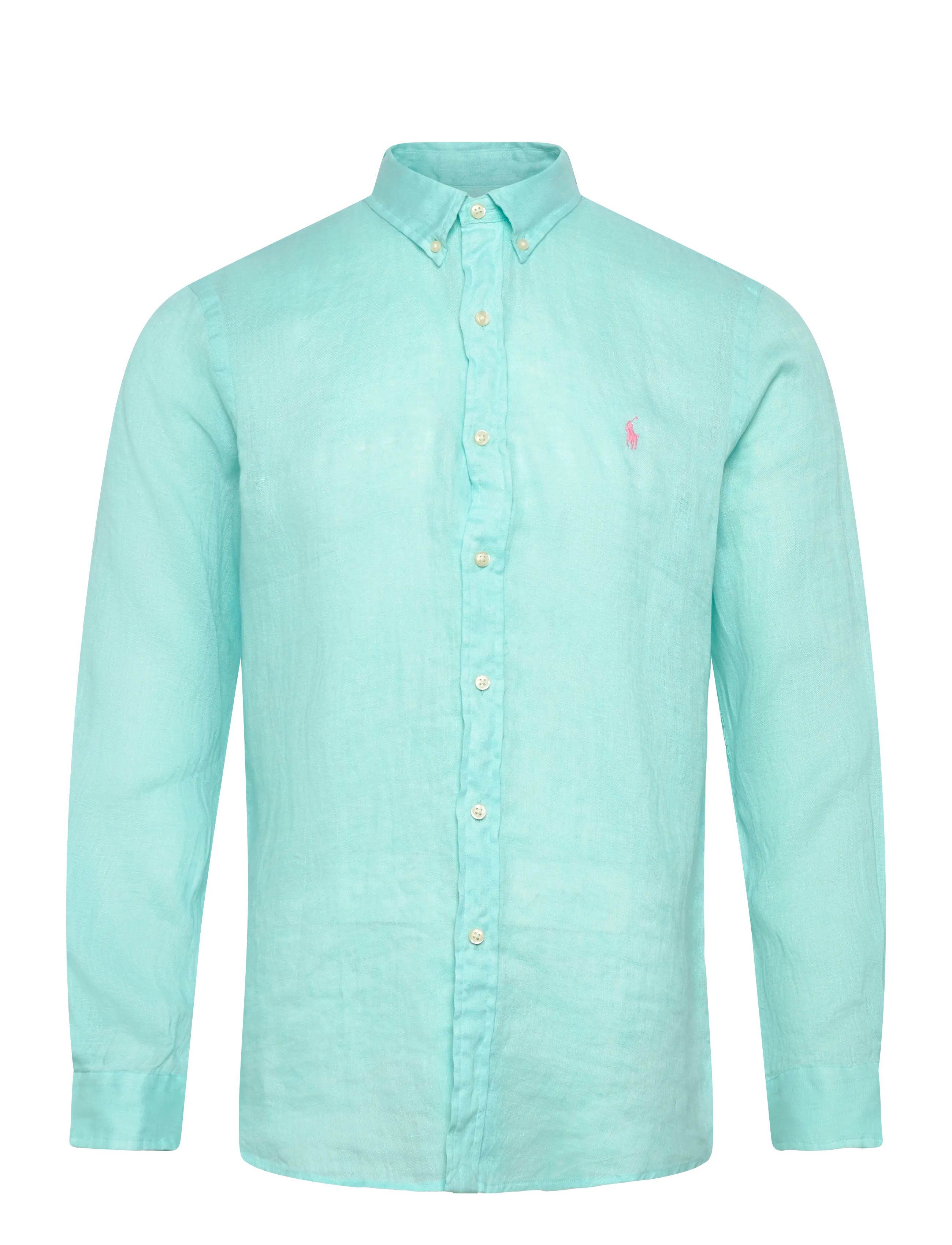 Polo Ralph Lauren - Slim Fit Linen Shirt - hørskjorter - new aqua - 1